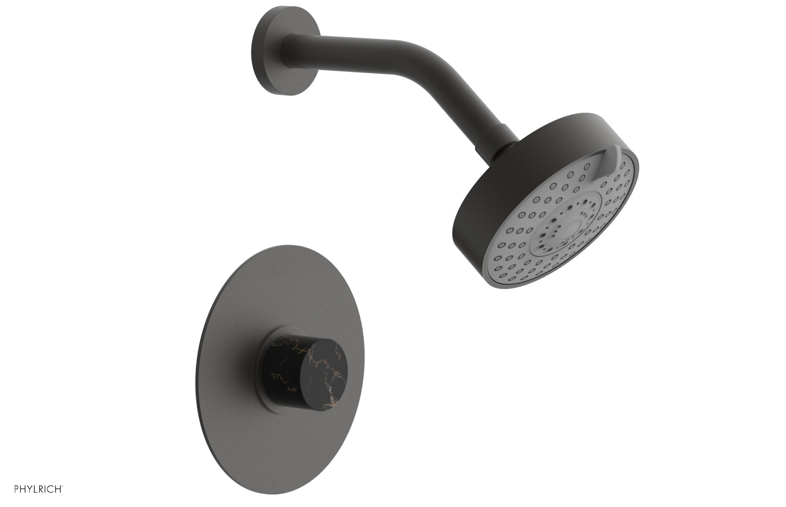 Phylrich BASIC II Pressure Balance Shower Set Black Marble