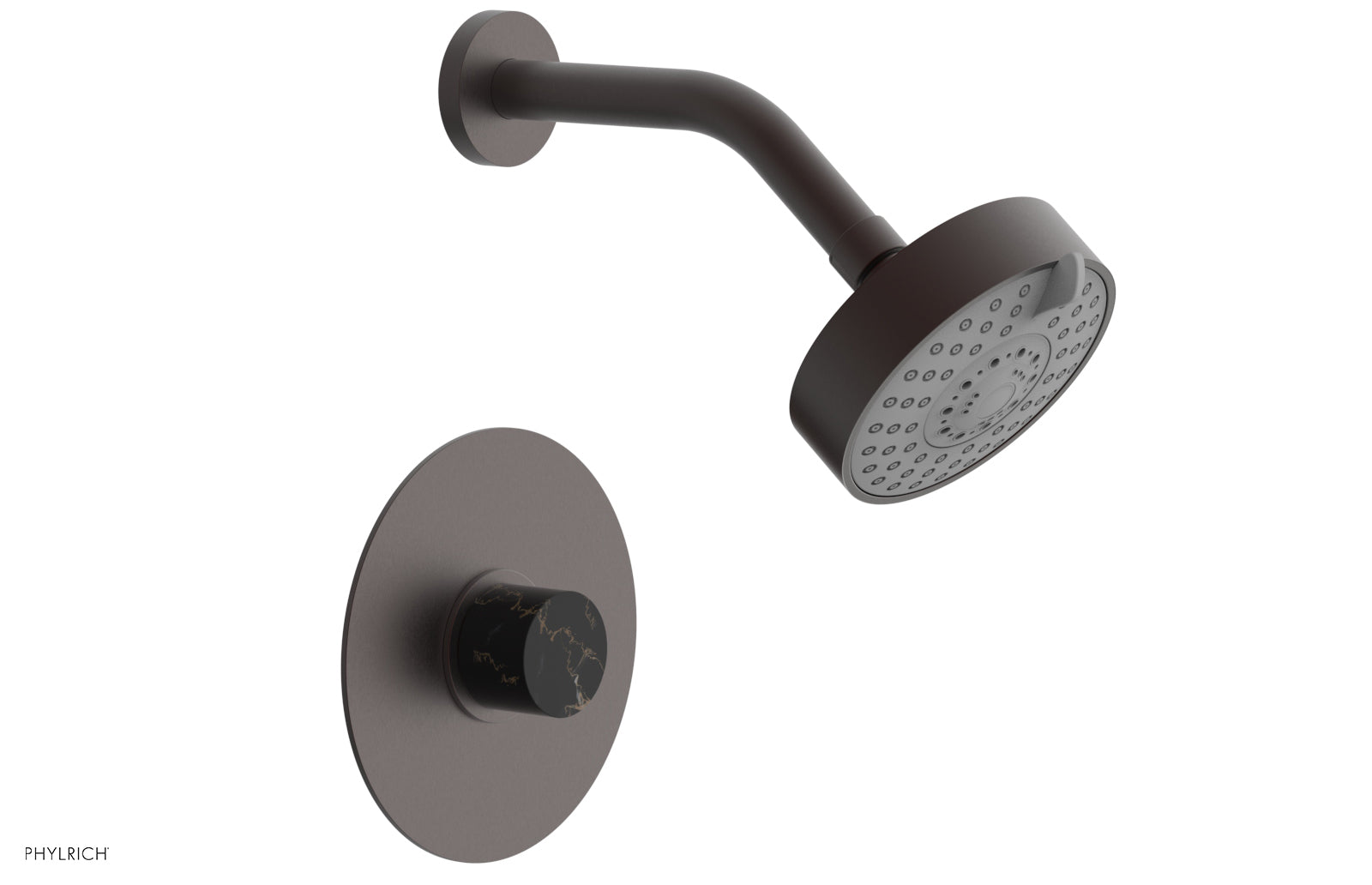 Phylrich BASIC II Pressure Balance Shower Set Black Marble
