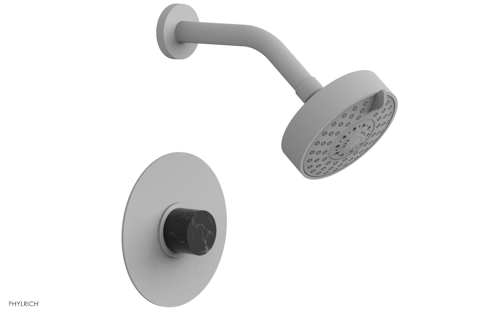 Phylrich BASIC II Pressure Balance Shower Set Black Marble
