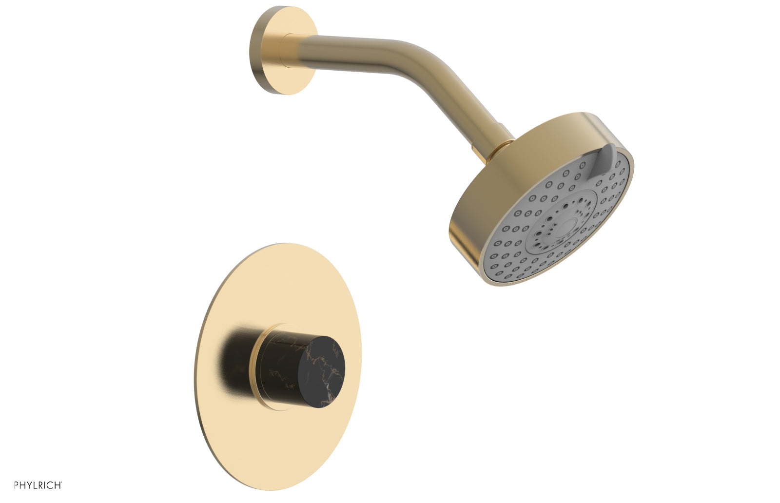 Phylrich BASIC II Pressure Balance Shower Set Black Marble