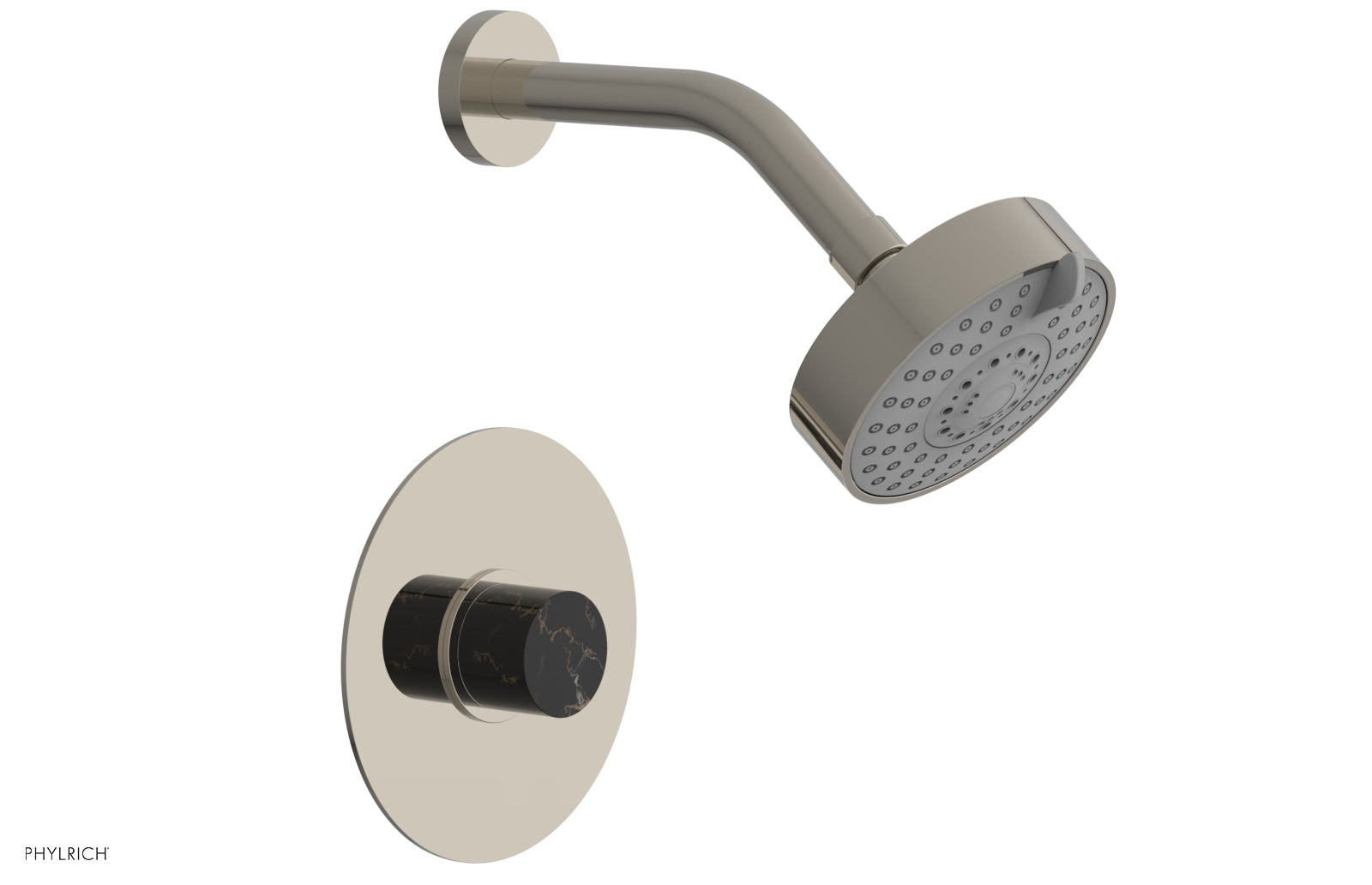 Phylrich BASIC II Pressure Balance Shower Set Black Marble