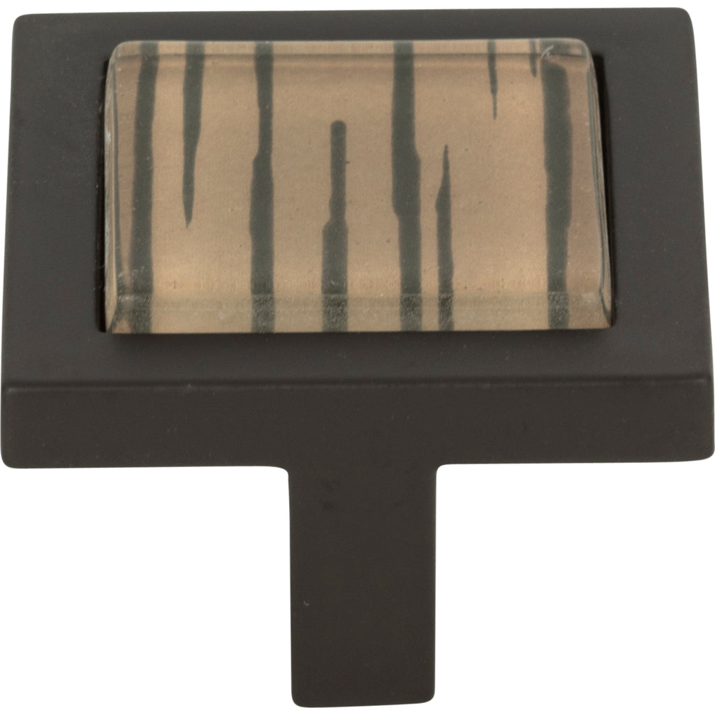 Spa Brown Tiger Square Knob by Atlas