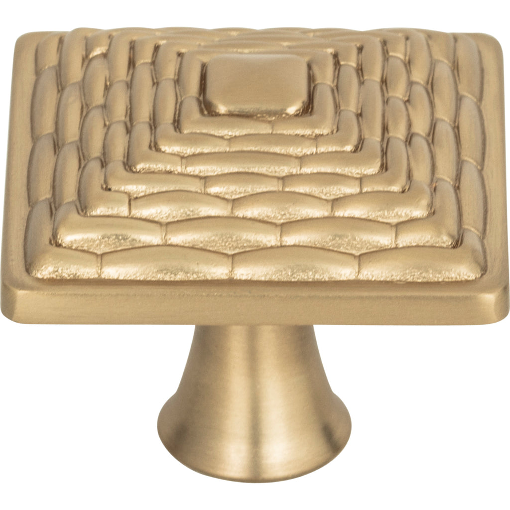 Mandalay Square Knob by Atlas Champagne