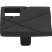 Modernist Left Square Knob by Atlas Matte Black