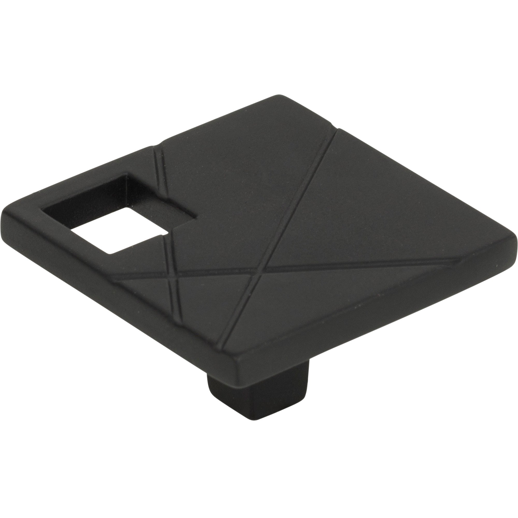 Modernist Left Square Knob by Atlas Matte Black