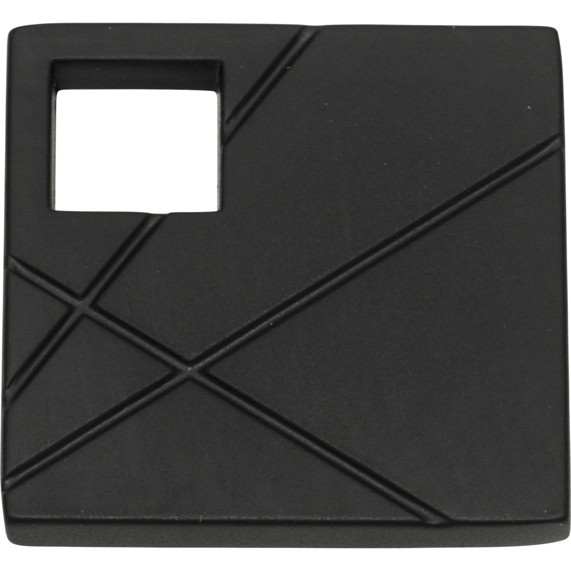 Modernist Left Square Knob by Atlas Matte Black