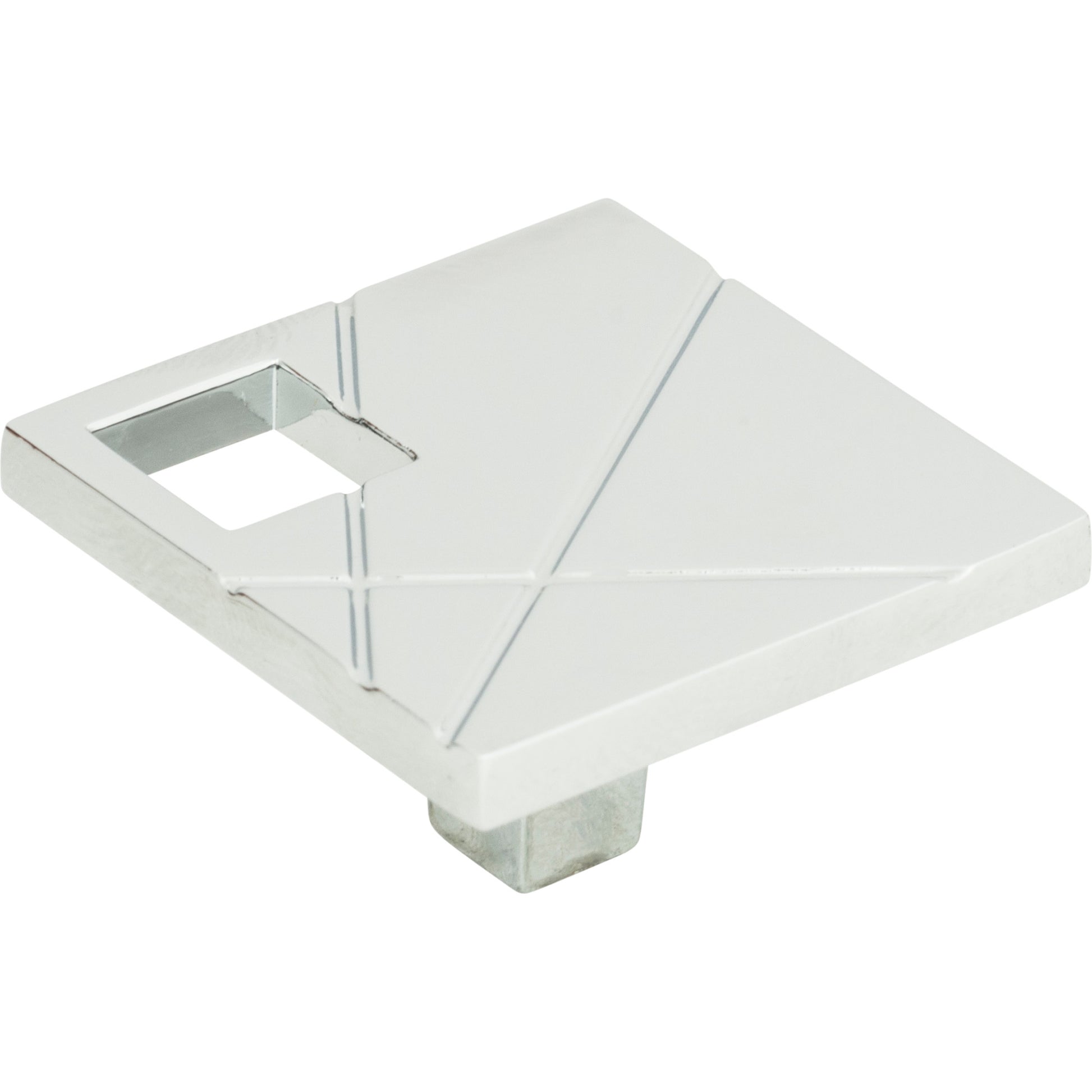 Modernist Left Square Knob by Atlas Polished Chrome