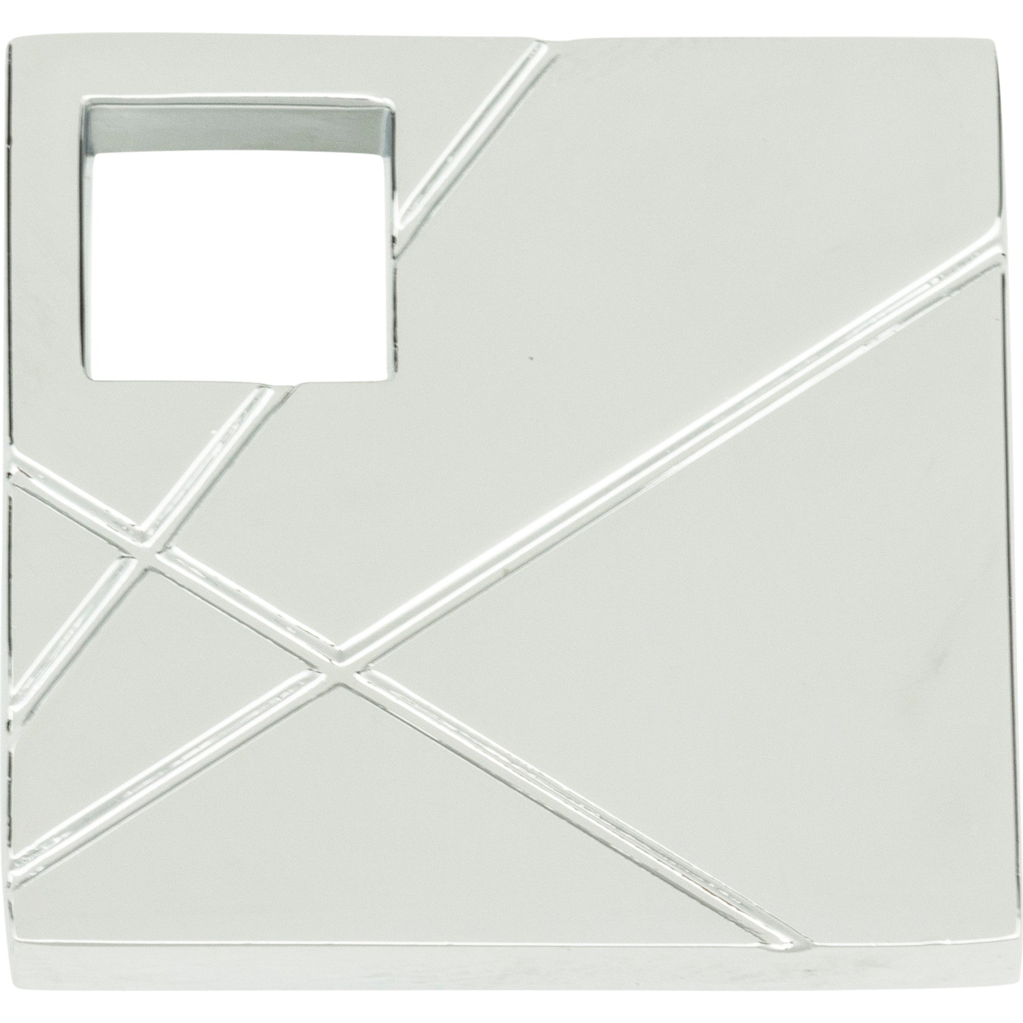 Modernist Left Square Knob by Atlas Polished Chrome