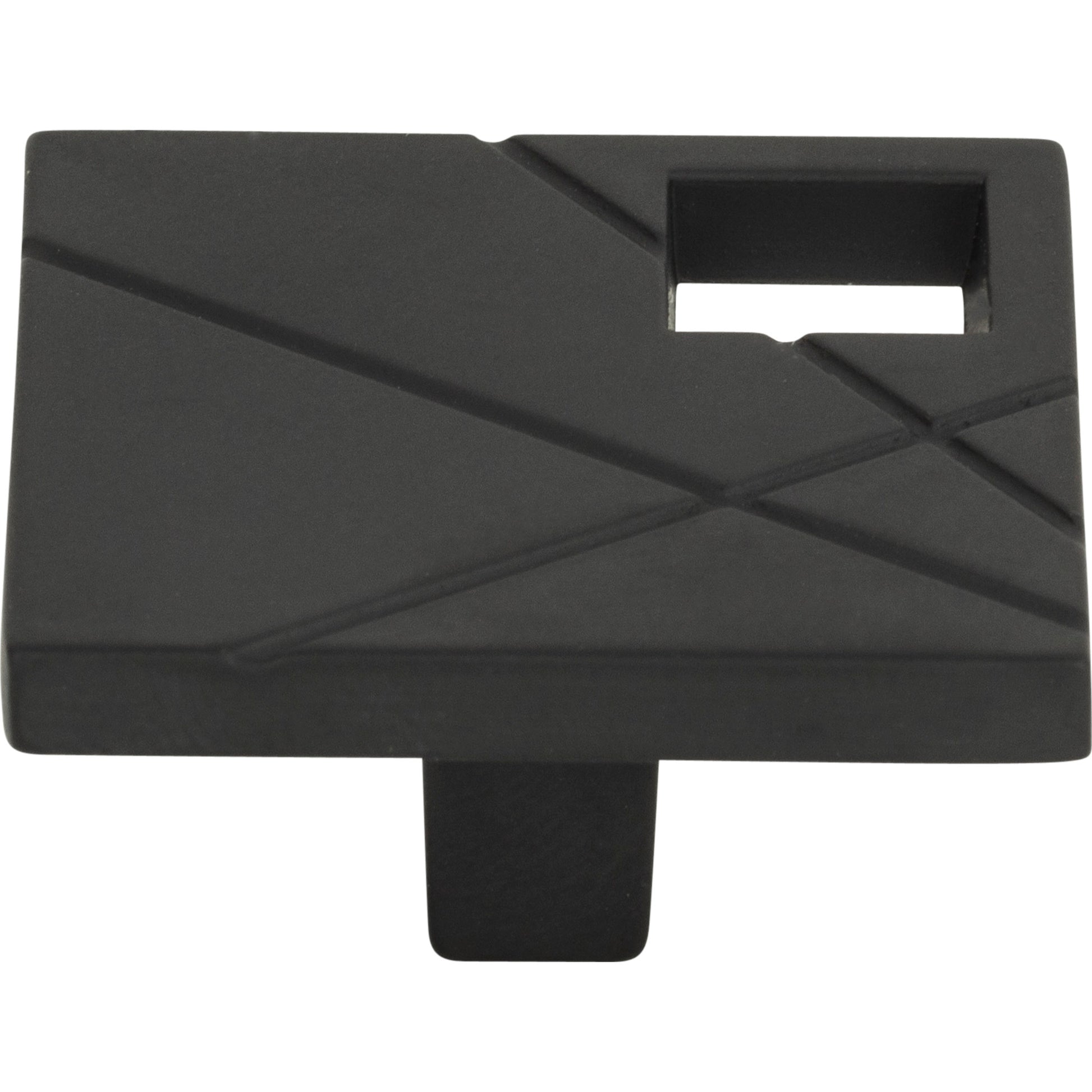 Modernist Right Square Knob by Atlas Matte Black