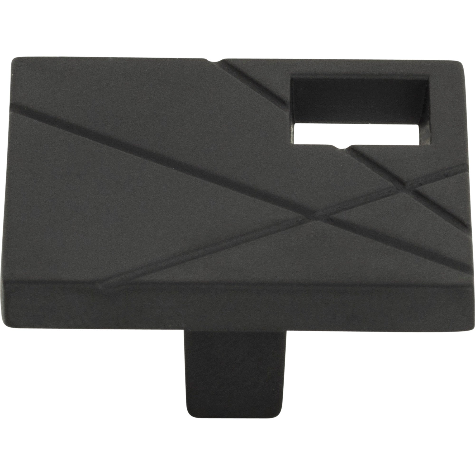 Modernist Right Square Knob by Atlas Matte Black