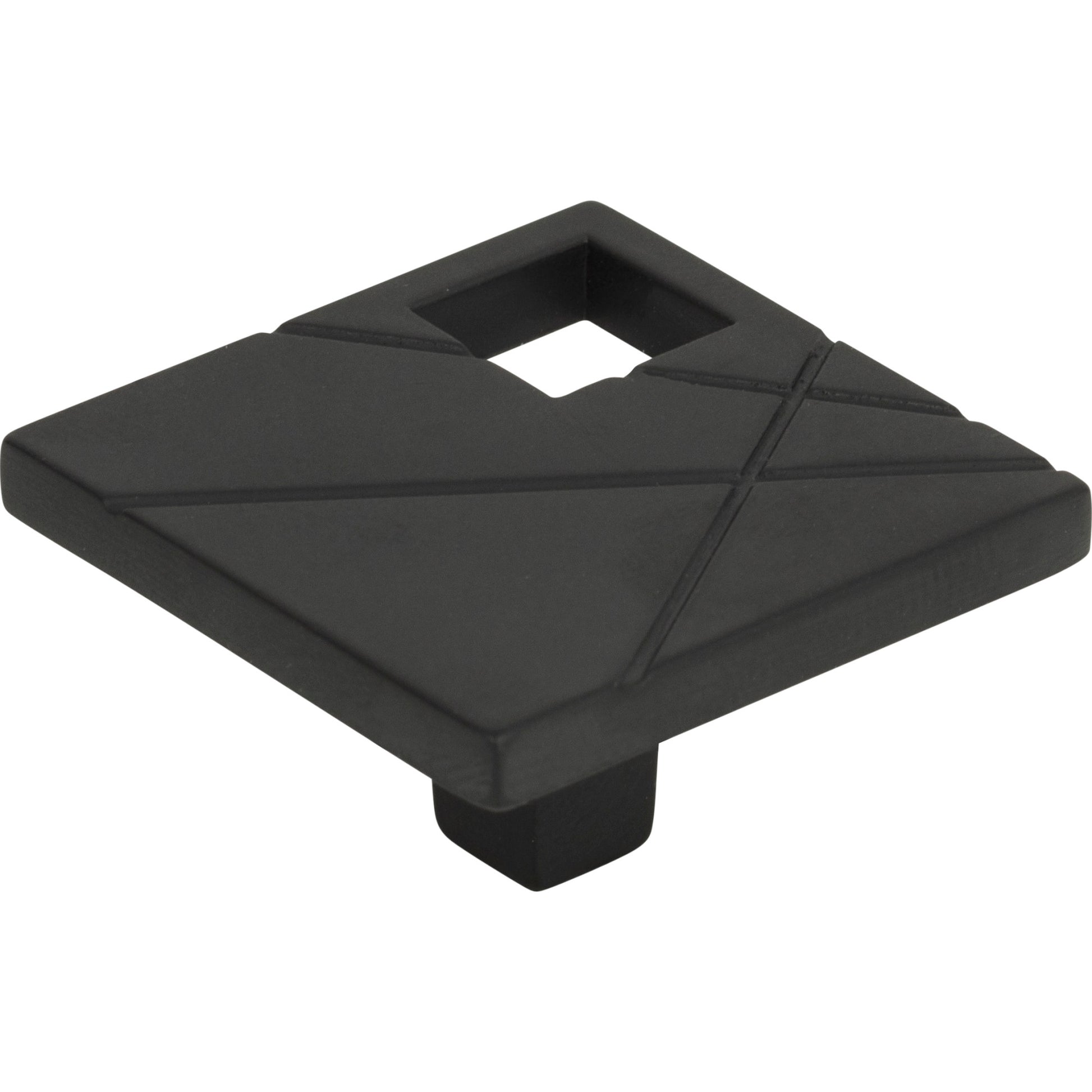 Modernist Right Square Knob by Atlas Matte Black