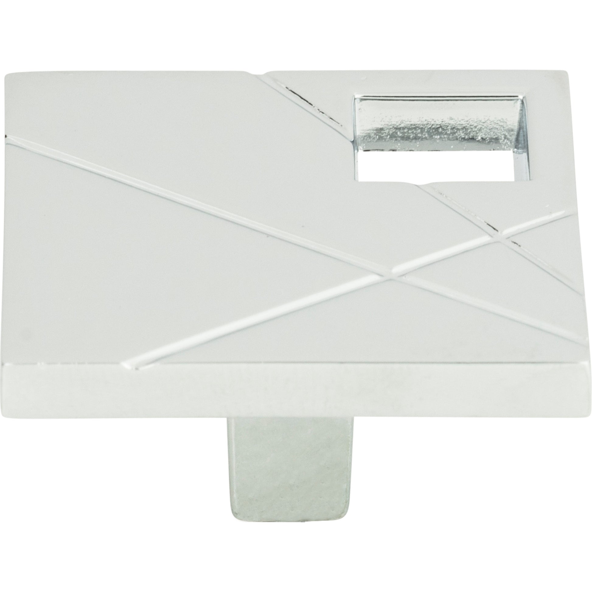 Modernist Right Square Knob by Atlas Polished Chrome