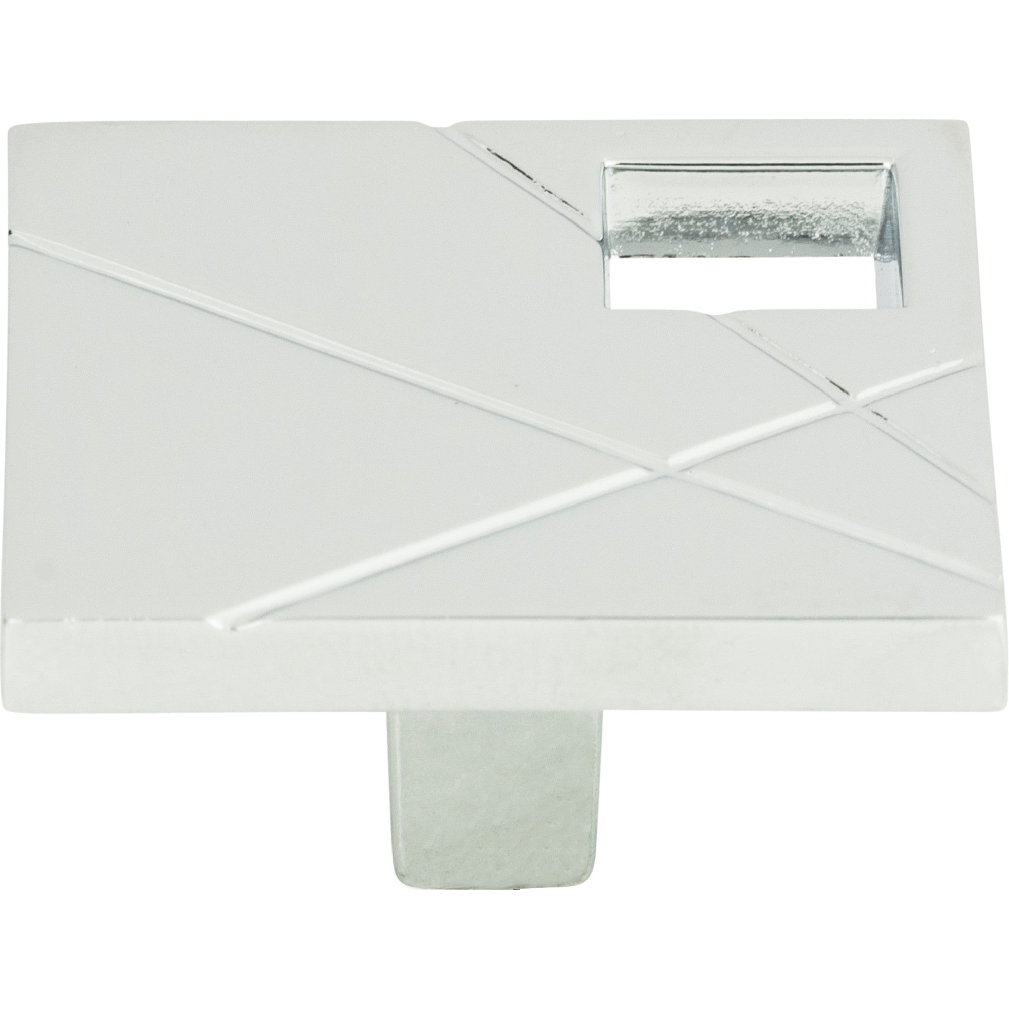 Modernist Right Square Knob by Atlas Polished Chrome