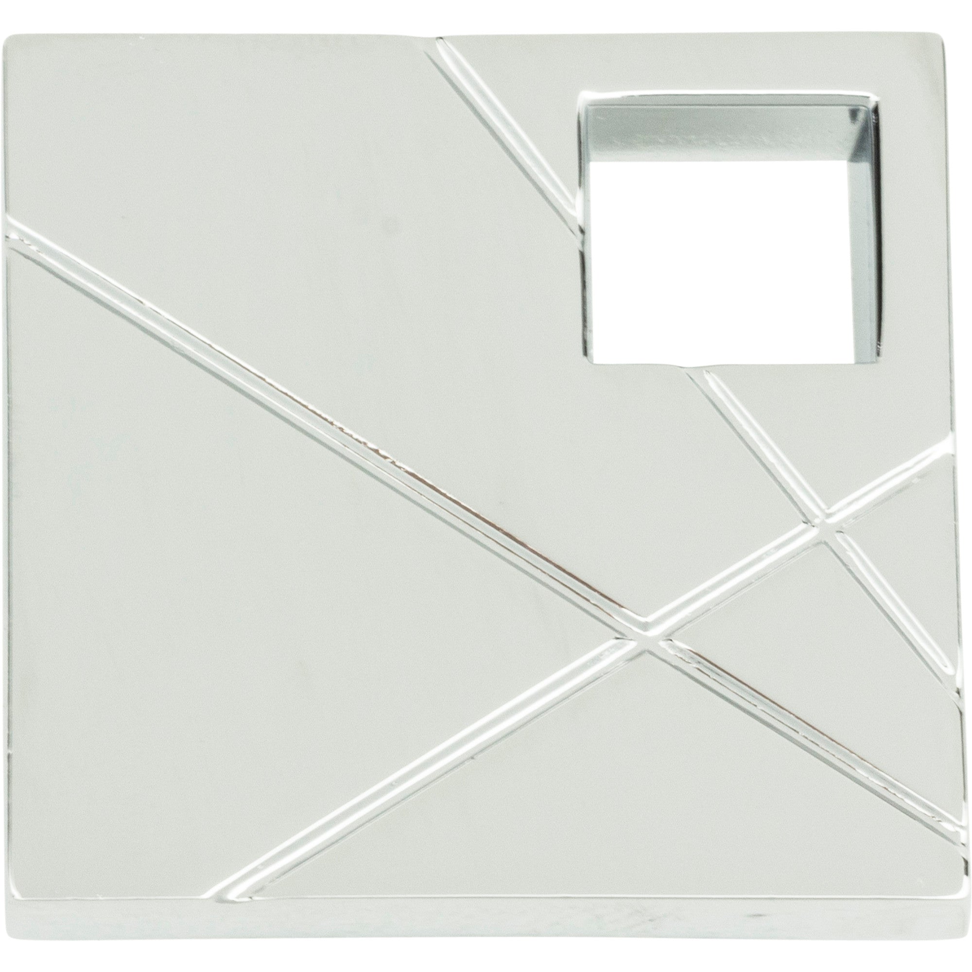 Modernist Right Square Knob by Atlas Polished Chrome