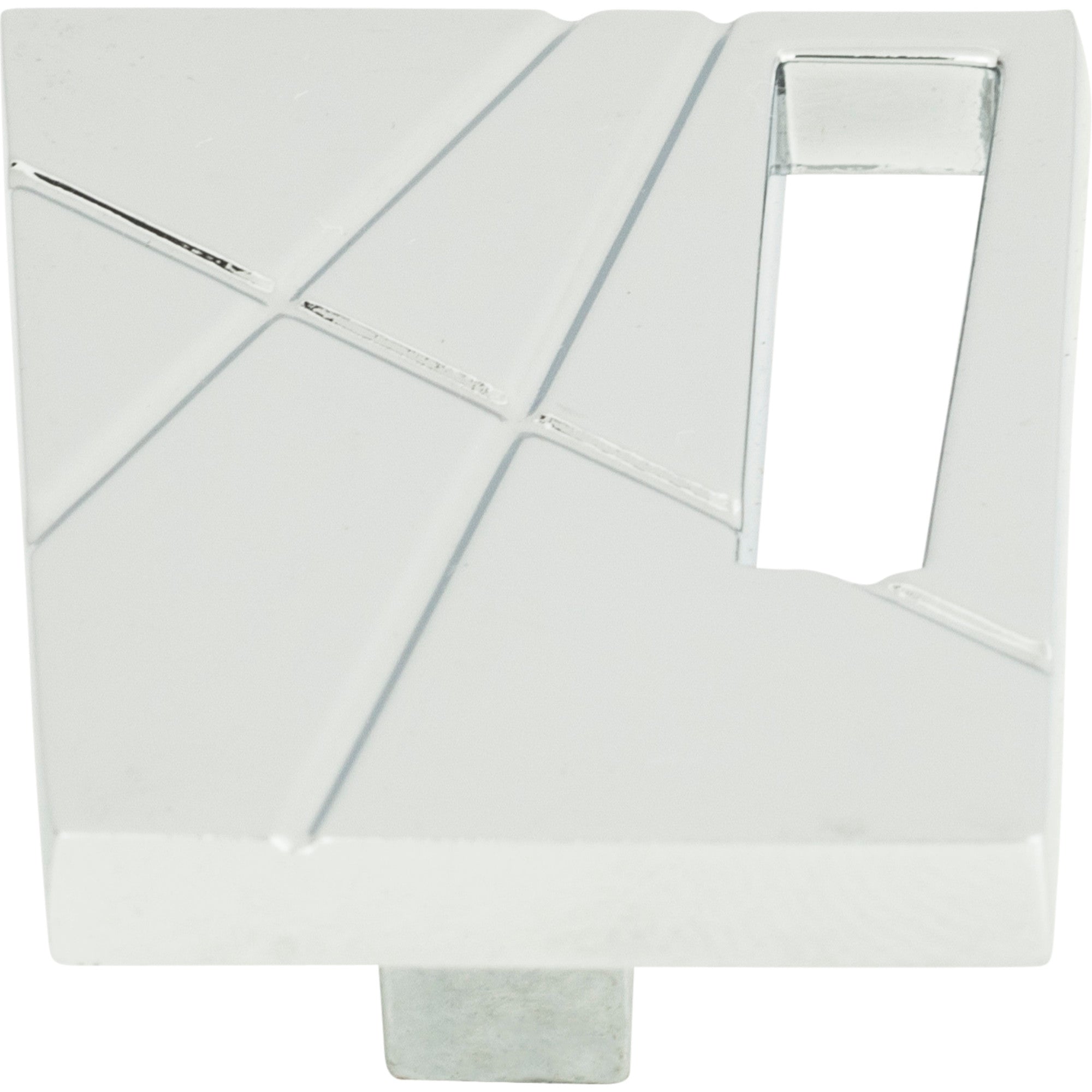 Modernist Left Knob by Atlas Polished Chrome