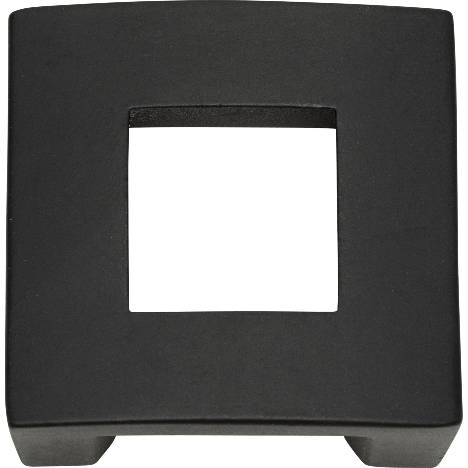 Centinel Square Cut Out  Knob by Atlas Matte Black