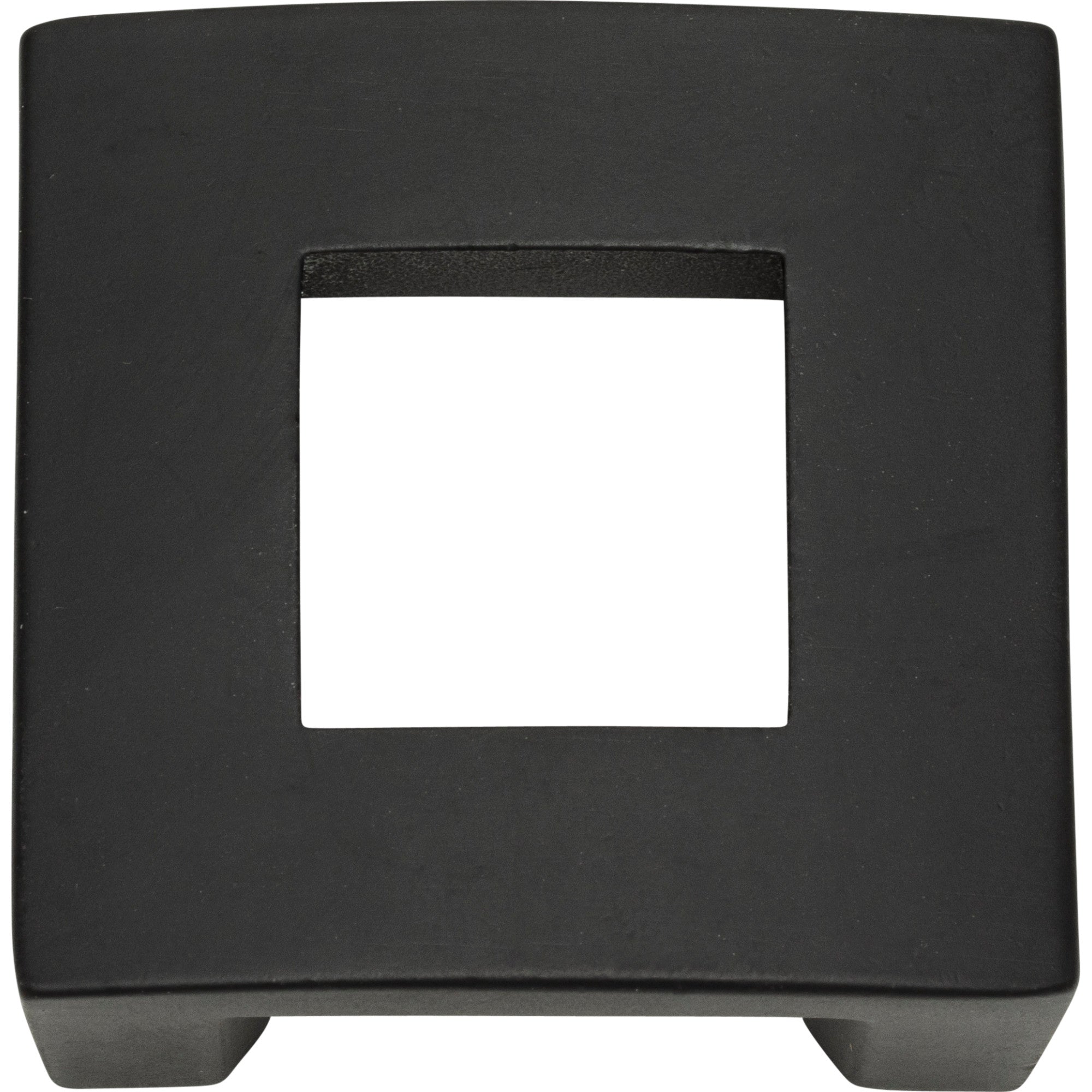 Centinel Square Cut Out  Knob by Atlas Matte Black