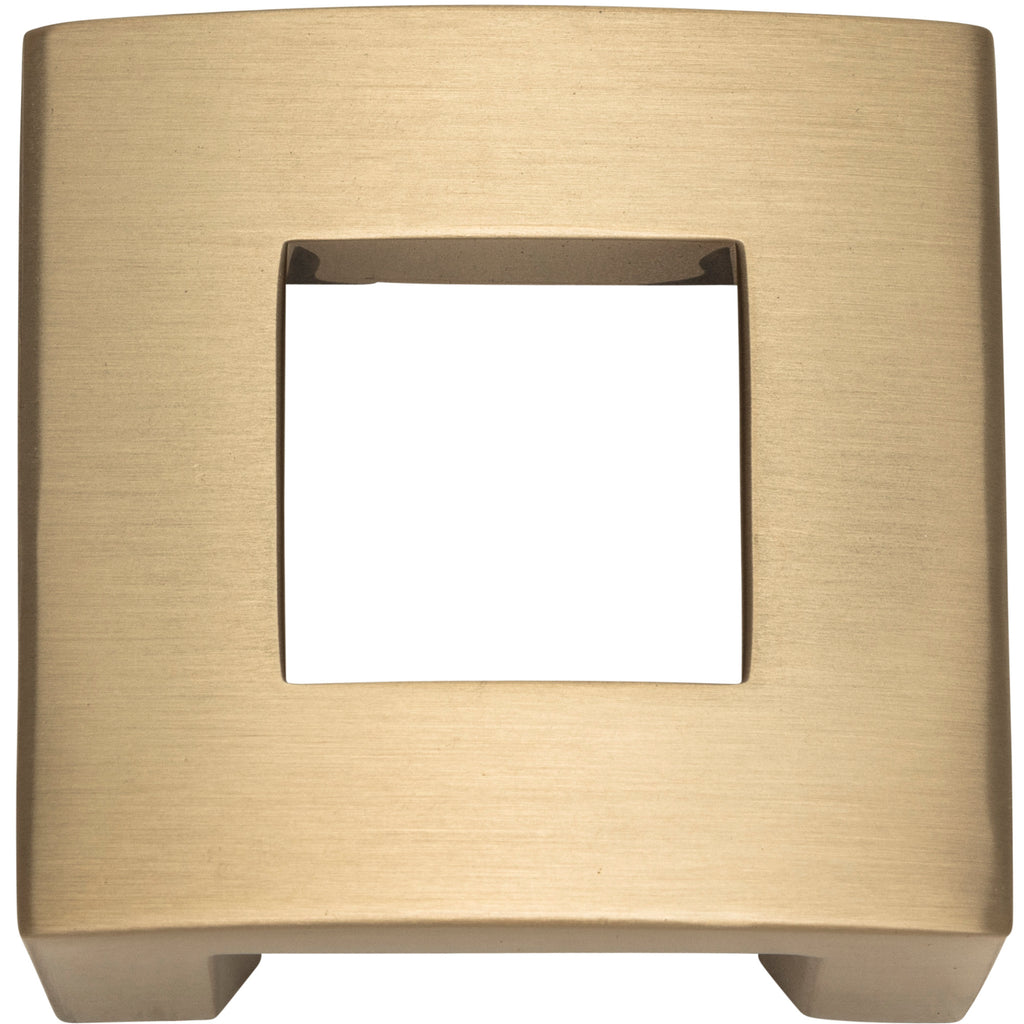 Centinel Square Cut Out  Knob by Atlas Champagne