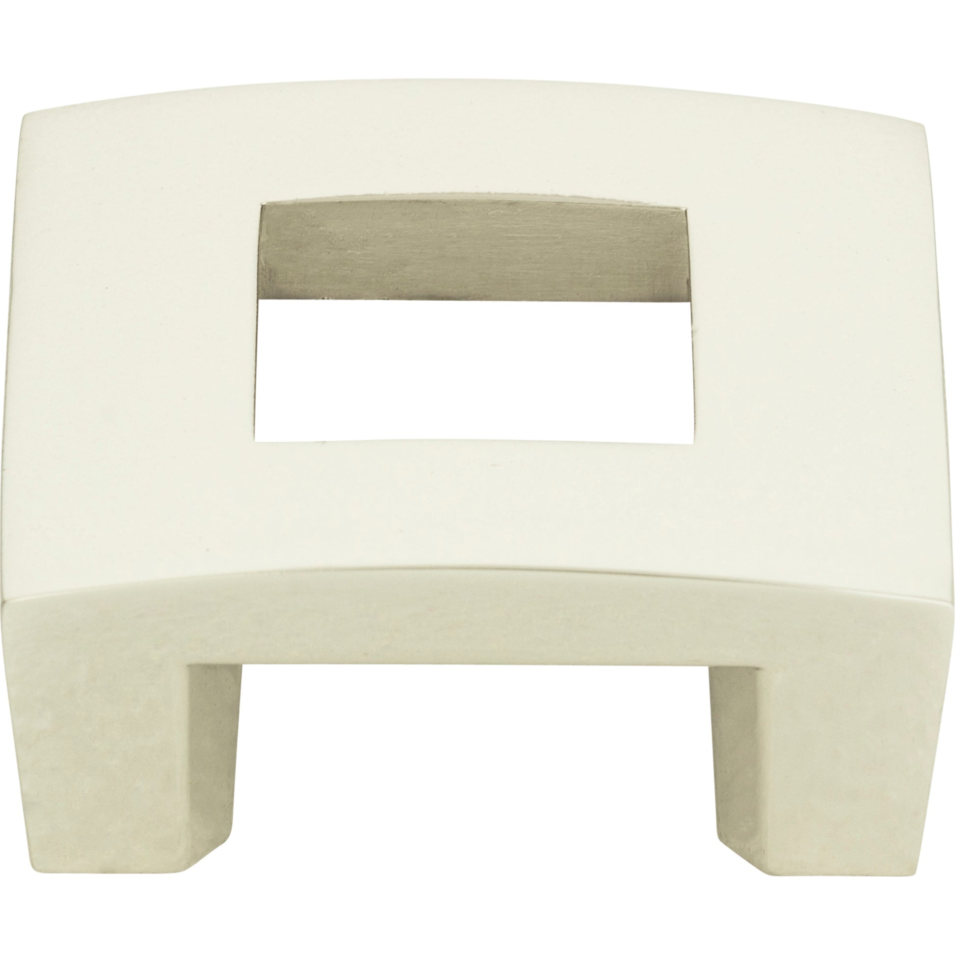 Centinel Square Cut Out  Knob by Atlas Polished Nickel