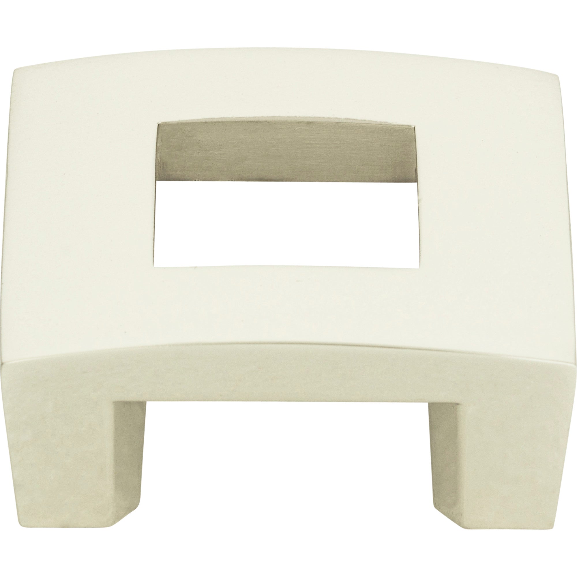 Centinel Square Cut Out  Knob by Atlas Polished Nickel