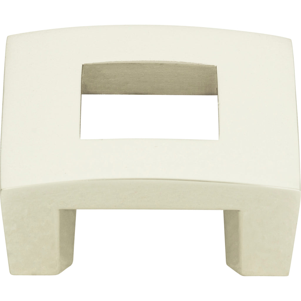 Centinel Square Cut Out  Knob by Atlas Polished Nickel