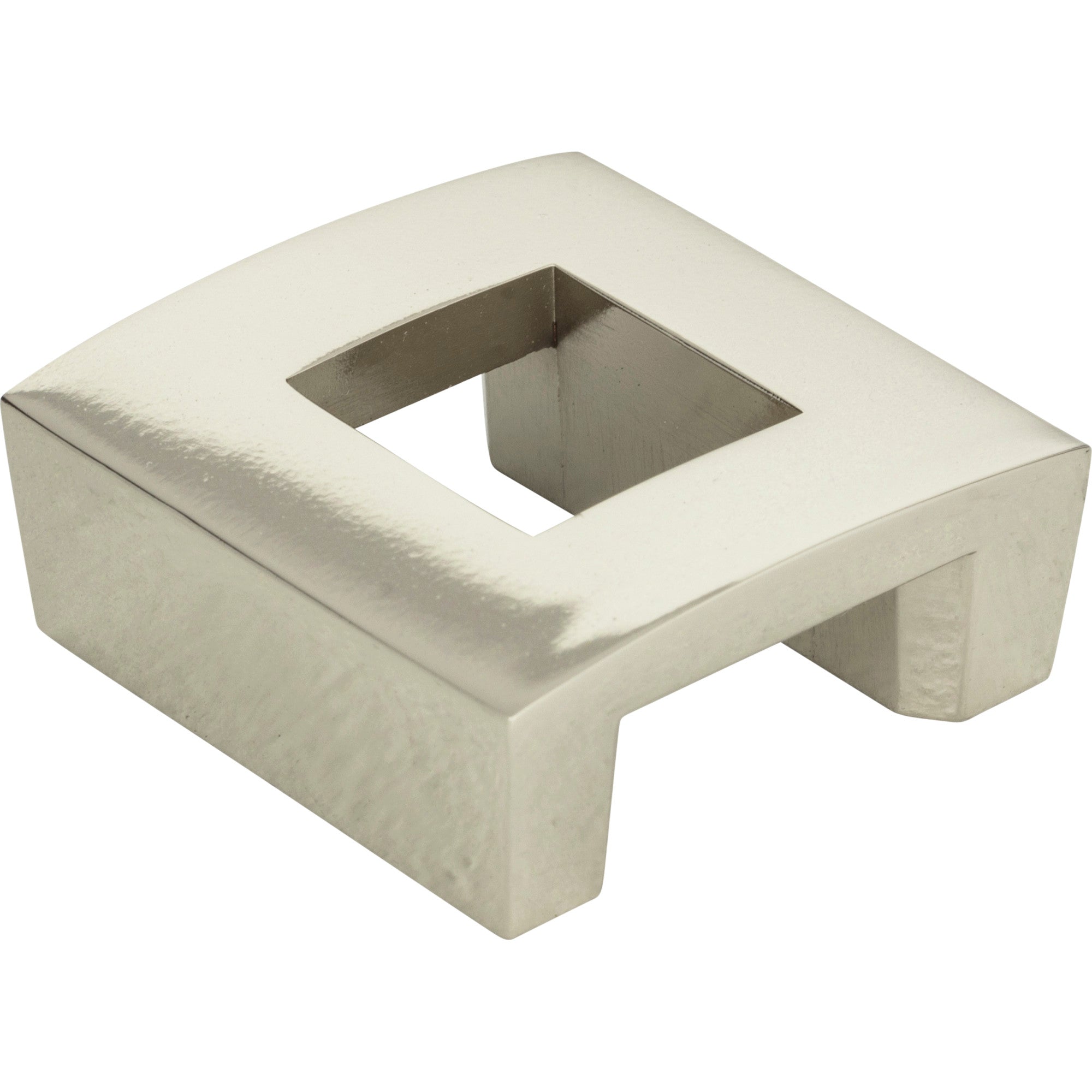 Centinel Square Cut Out  Knob by Atlas Polished Nickel