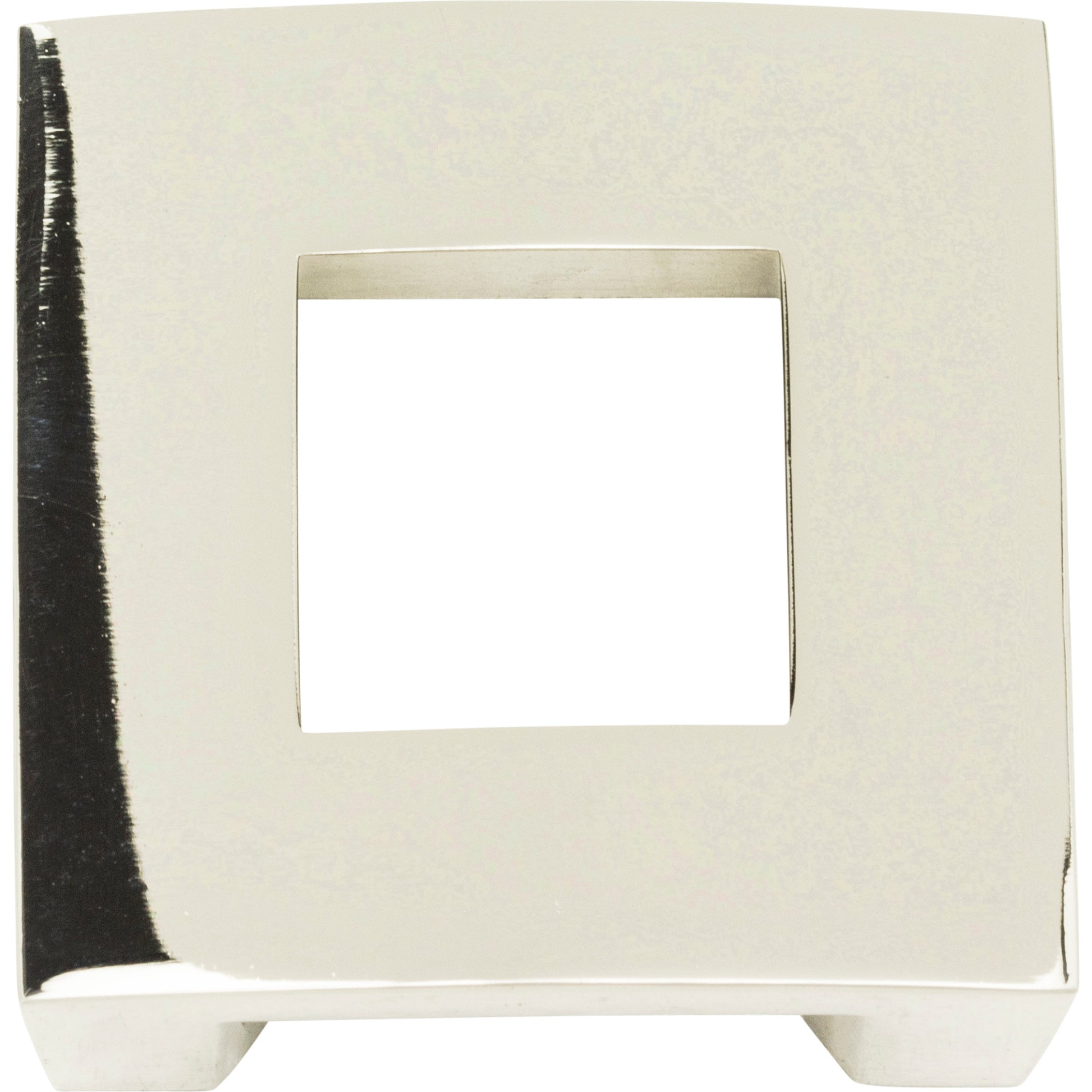 Centinel Square Cut Out  Knob by Atlas Polished Nickel