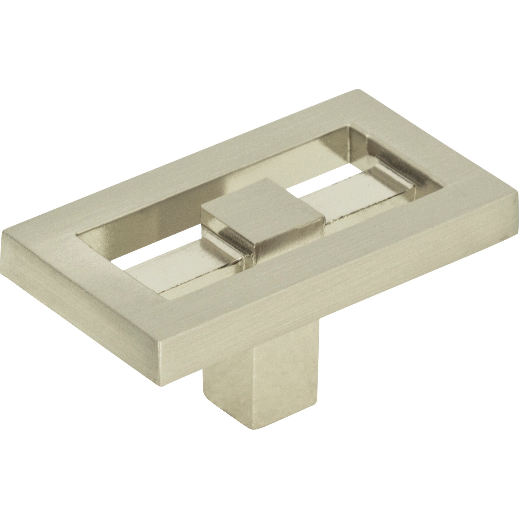 Nobu Rectangle Knob by Atlas Brushed Nickel