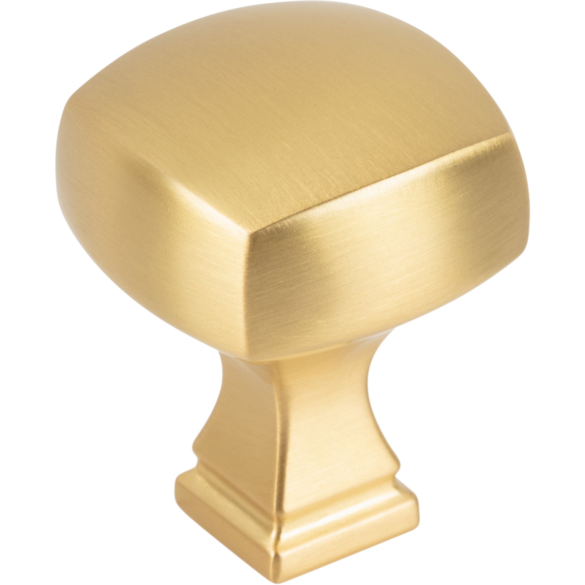 Jeffrey Alexander Audrey Square Cabinet Knob Brushed Gold / 1-1/8"
