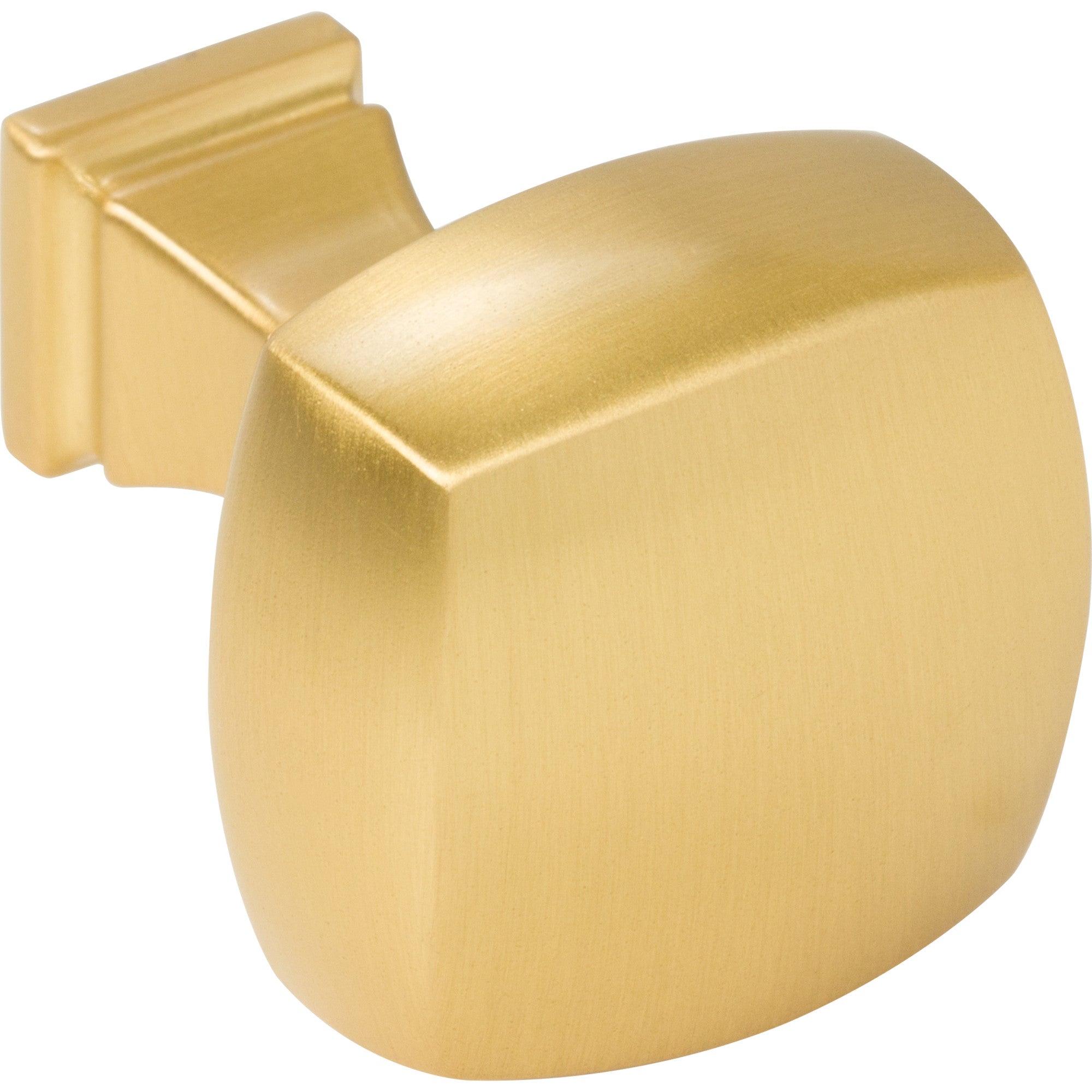Jeffrey Alexander Audrey Square Cabinet Knob Brushed Gold / 1-1/8"