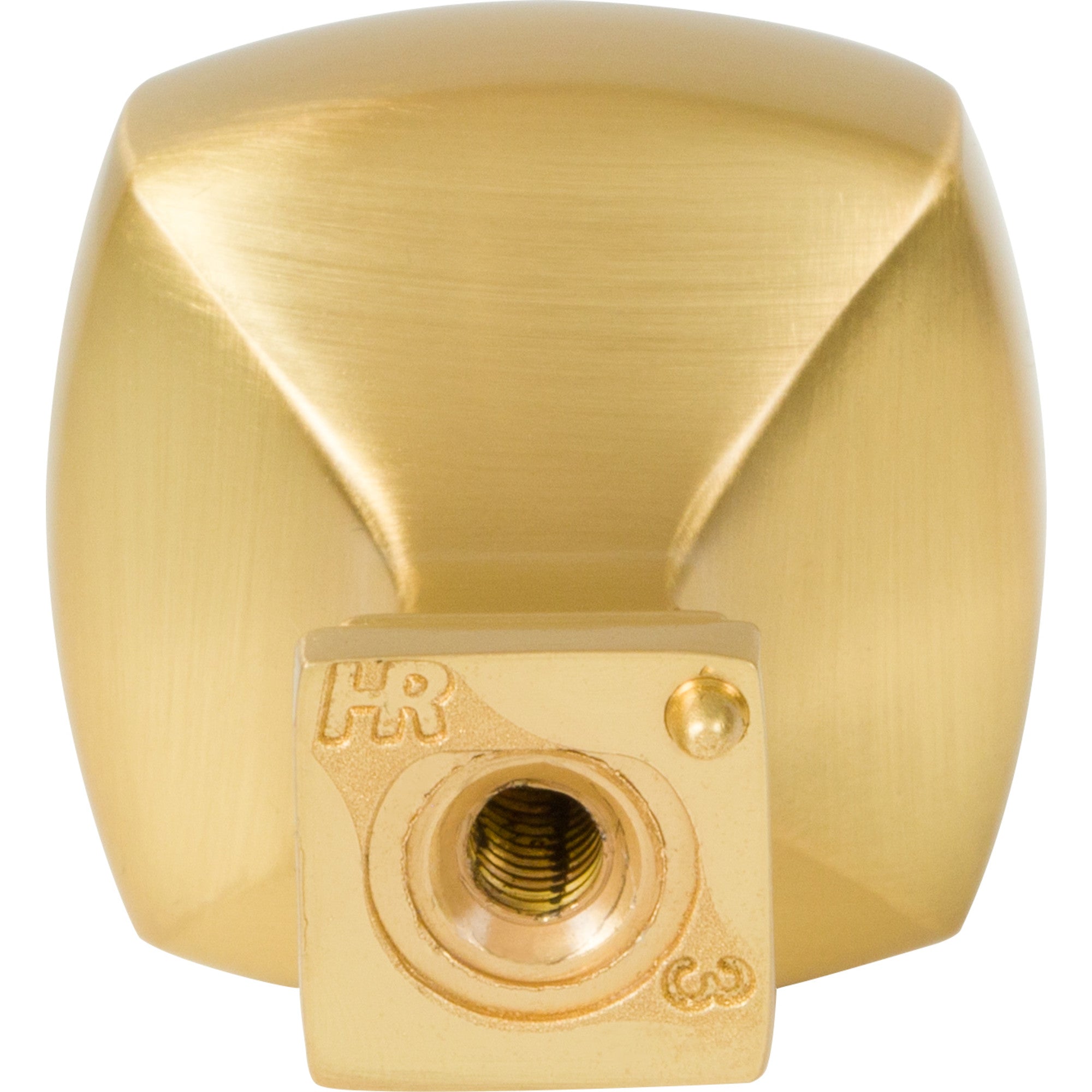 Jeffrey Alexander Audrey Square Cabinet Knob Brushed Gold / 1-1/8"