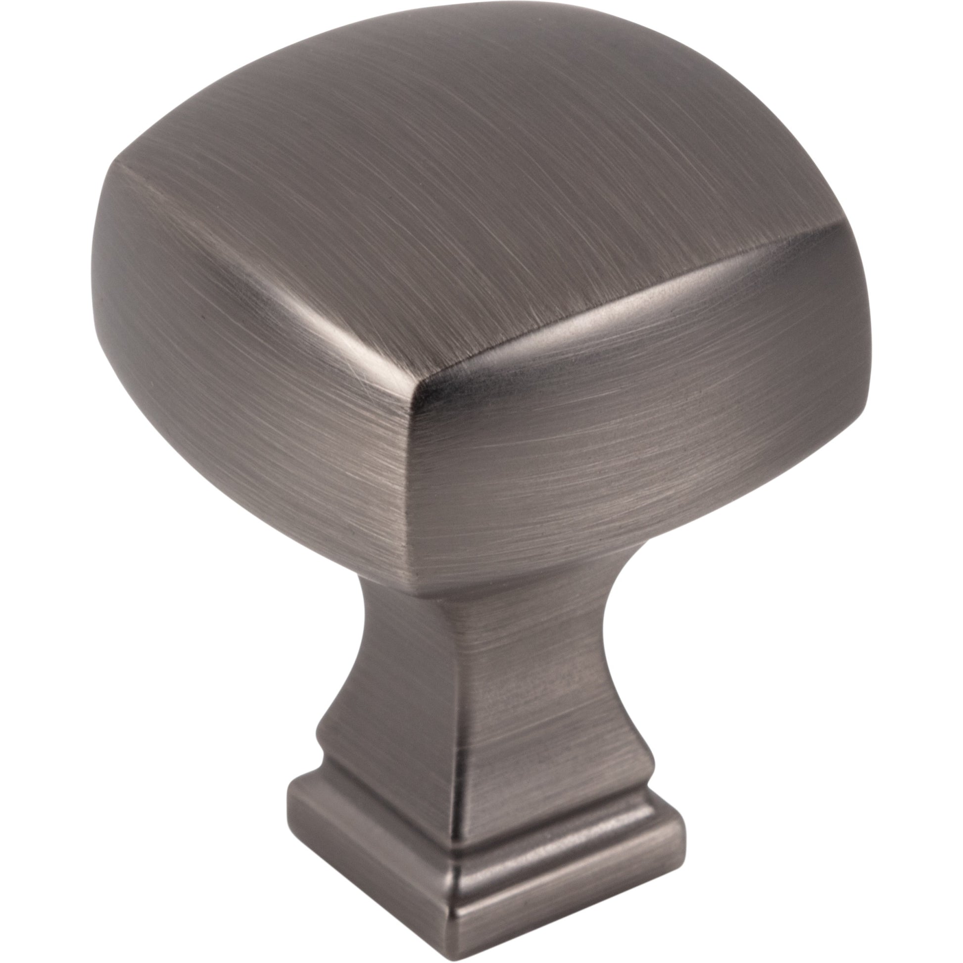 Jeffrey Alexander Audrey Square Cabinet Knob Brushed Pewter / 1-1/8"
