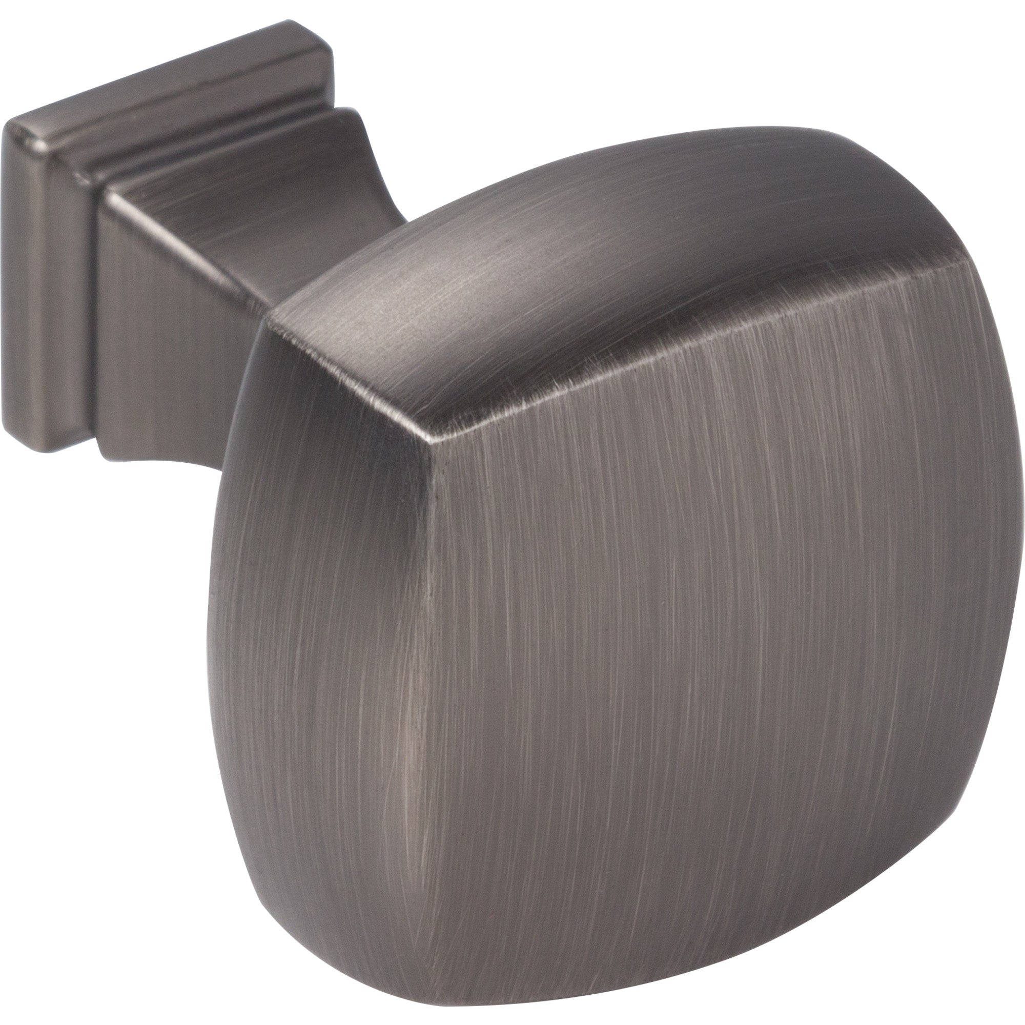 Jeffrey Alexander Audrey Square Cabinet Knob Brushed Pewter / 1-1/8"