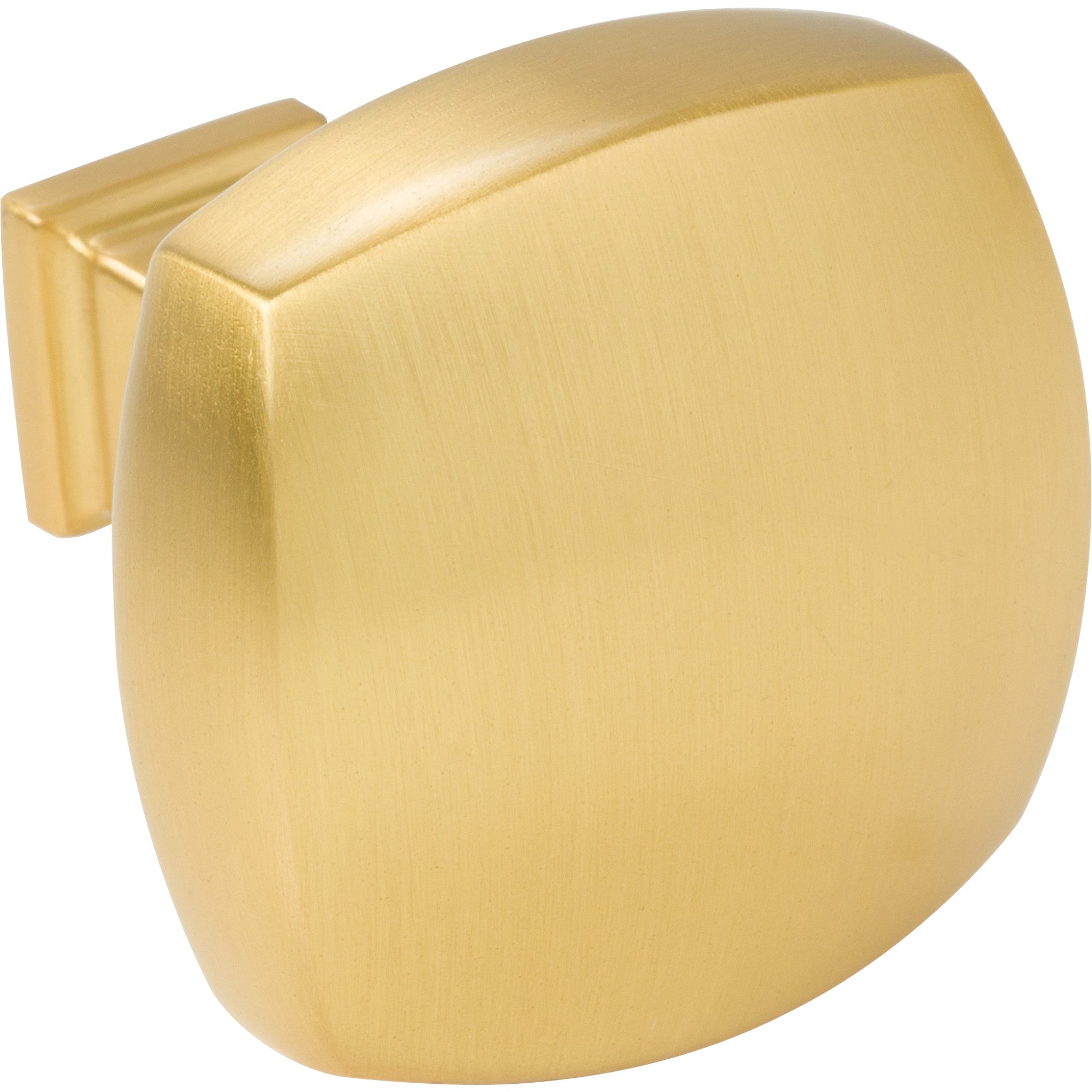 Jeffrey Alexander Audrey Square Cabinet Knob Brushed Gold / 1-3/8"
