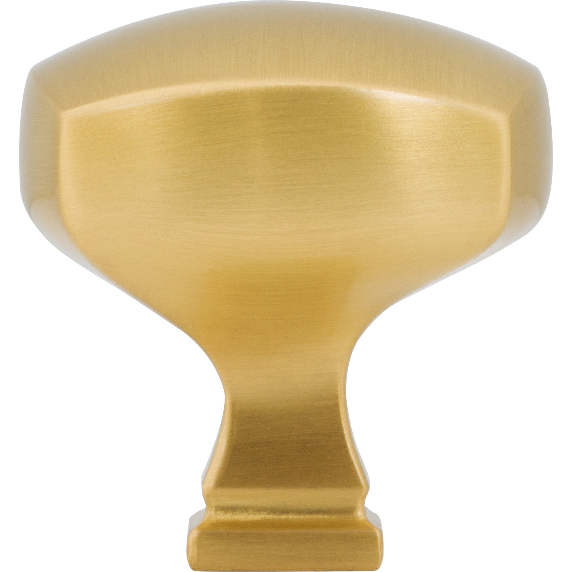 Jeffrey Alexander Audrey Square Cabinet Knob Brushed Gold / 1-3/8"