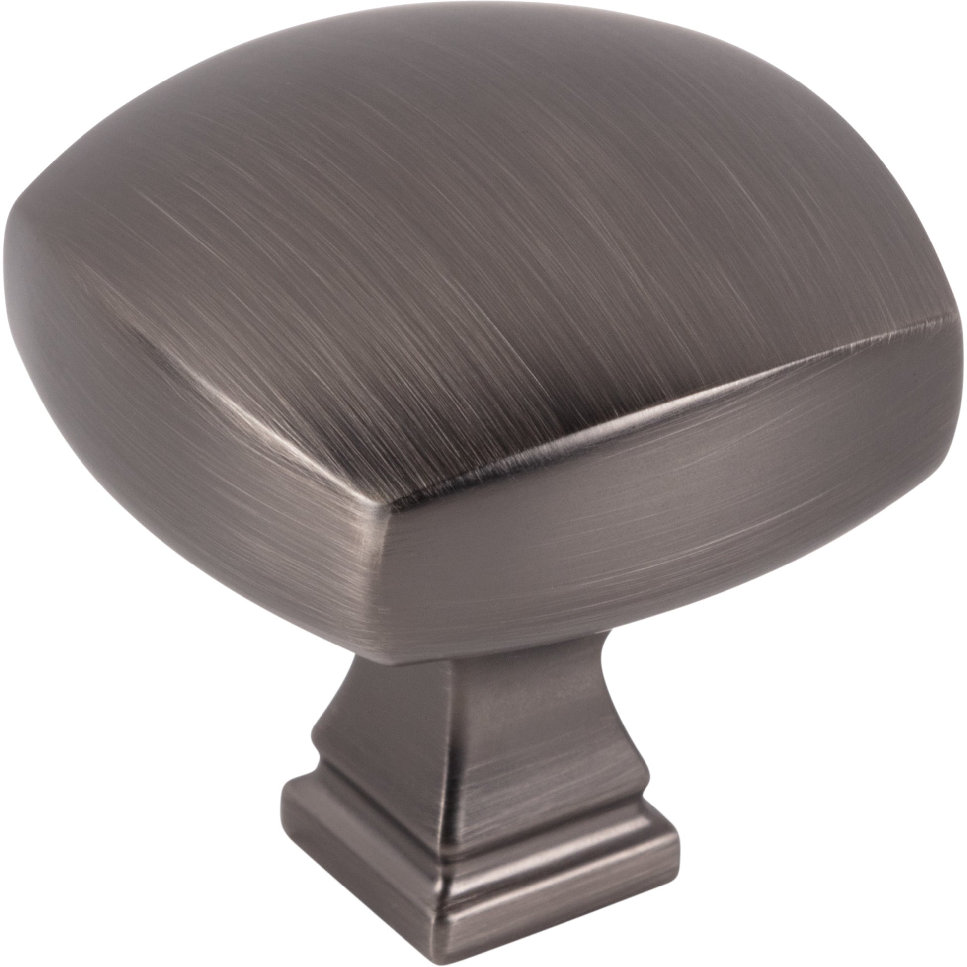 Jeffrey Alexander Audrey Square Cabinet Knob Brushed Pewter / 1-3/8"