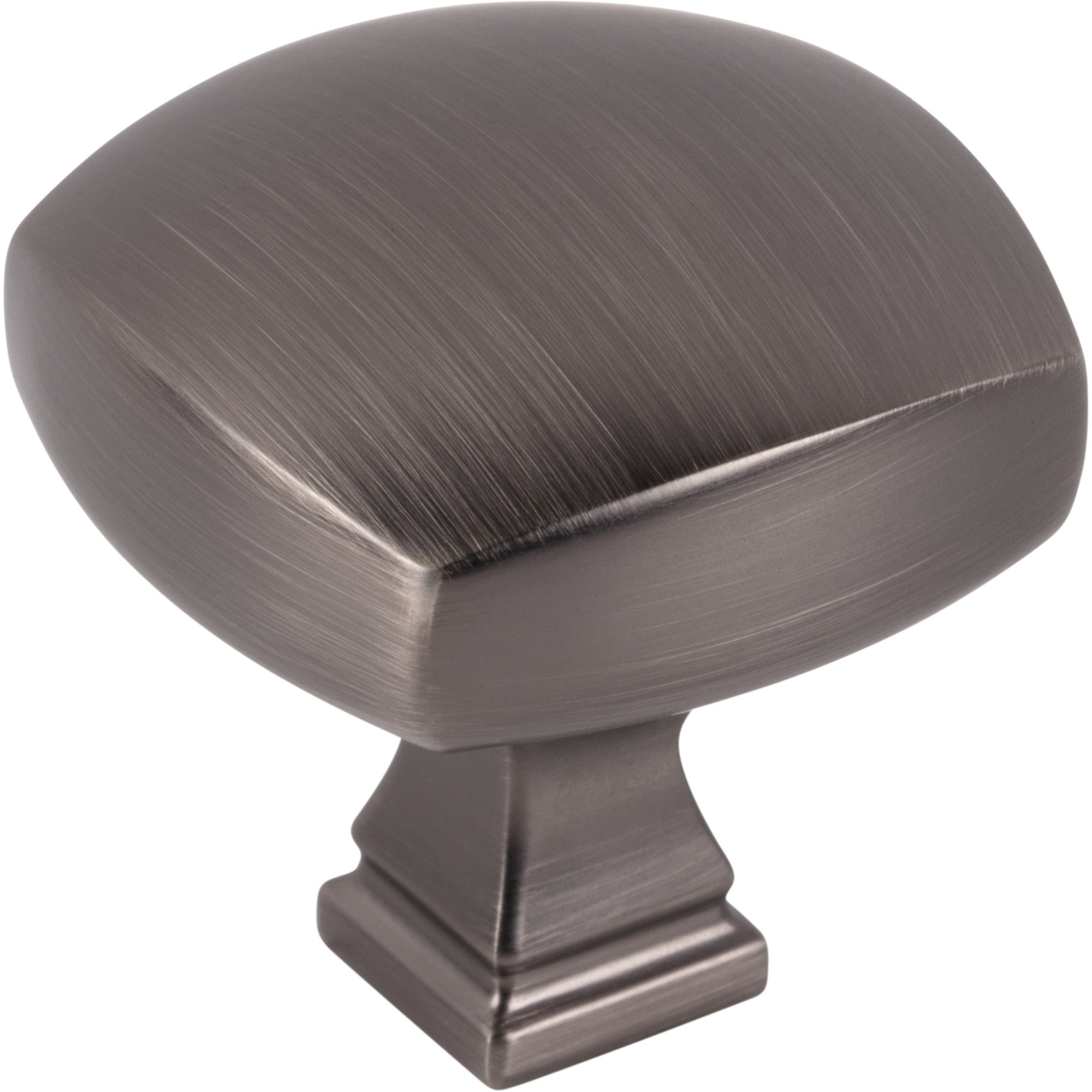 Jeffrey Alexander Audrey Square Cabinet Knob Brushed Pewter / 1-3/8"