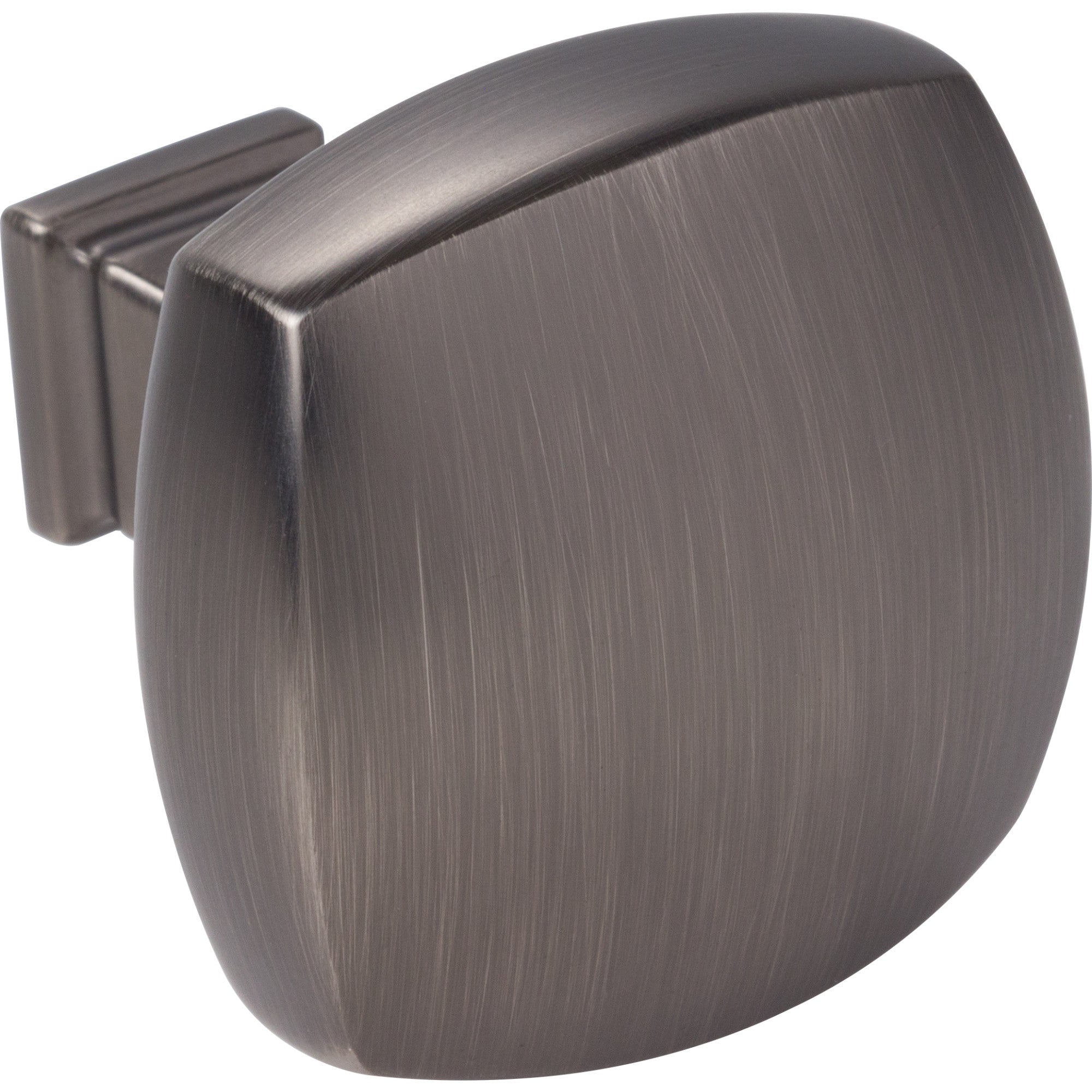 Jeffrey Alexander Audrey Square Cabinet Knob Brushed Pewter / 1-3/8"