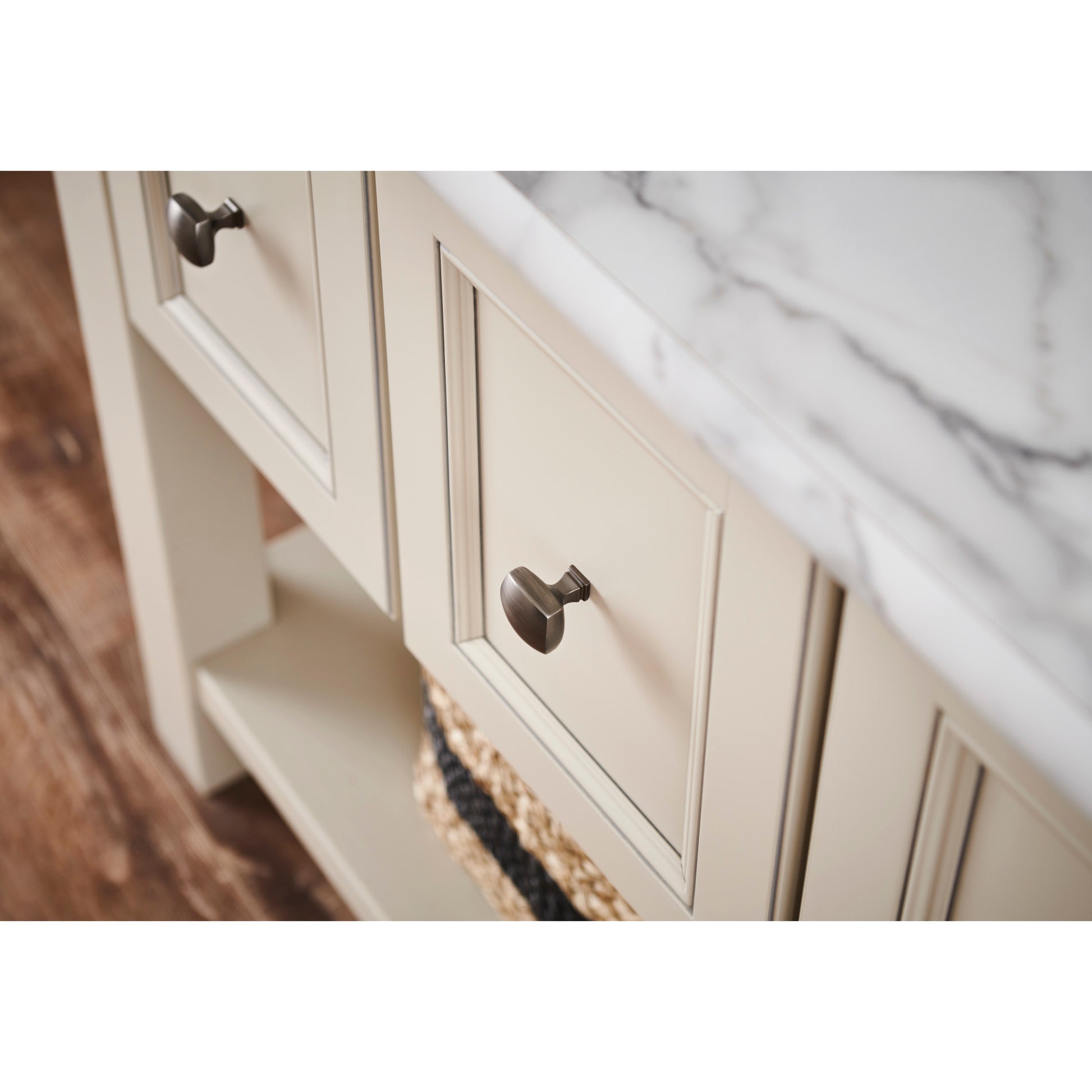 Jeffrey Alexander Audrey Square Cabinet Knob Brushed Pewter / 1-3/8"