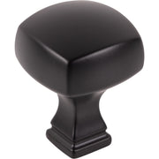 Jeffrey Alexander Audrey Square Cabinet Knob Matte Black / 1-1/8"