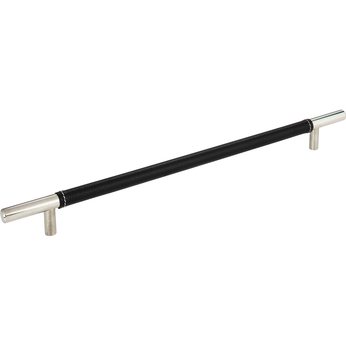 Atlas Zanzibar Black Leather Pull Polished Chrome / 11 5/16"