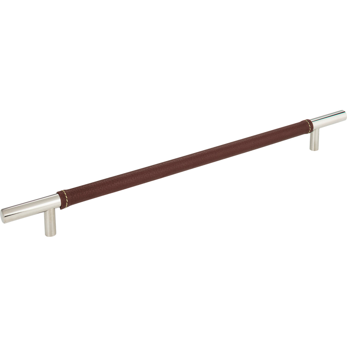 Atlas Zanzibar Brown Leather Pull Polished Chrome / 11 5/16"