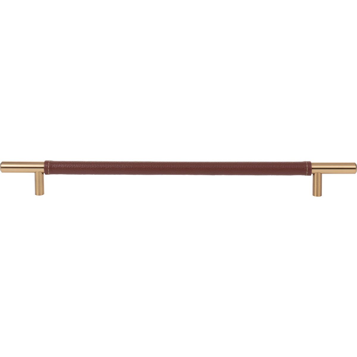 Atlas Zanzibar Brown Leather Pull Warm Brass / 11 5/16"