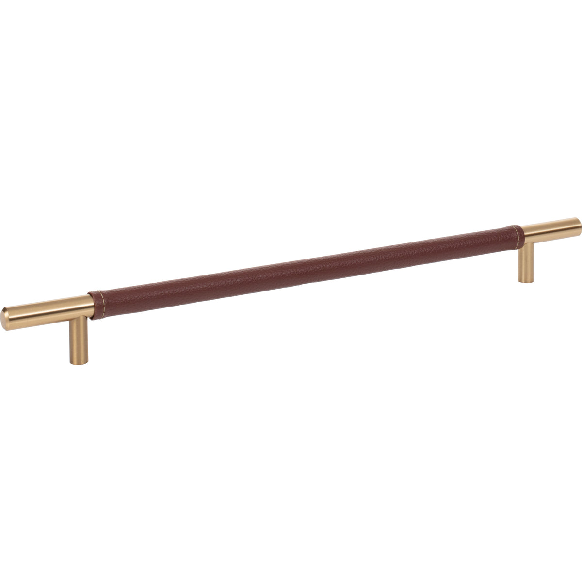 Atlas Zanzibar Brown Leather Pull Warm Brass / 11 5/16"
