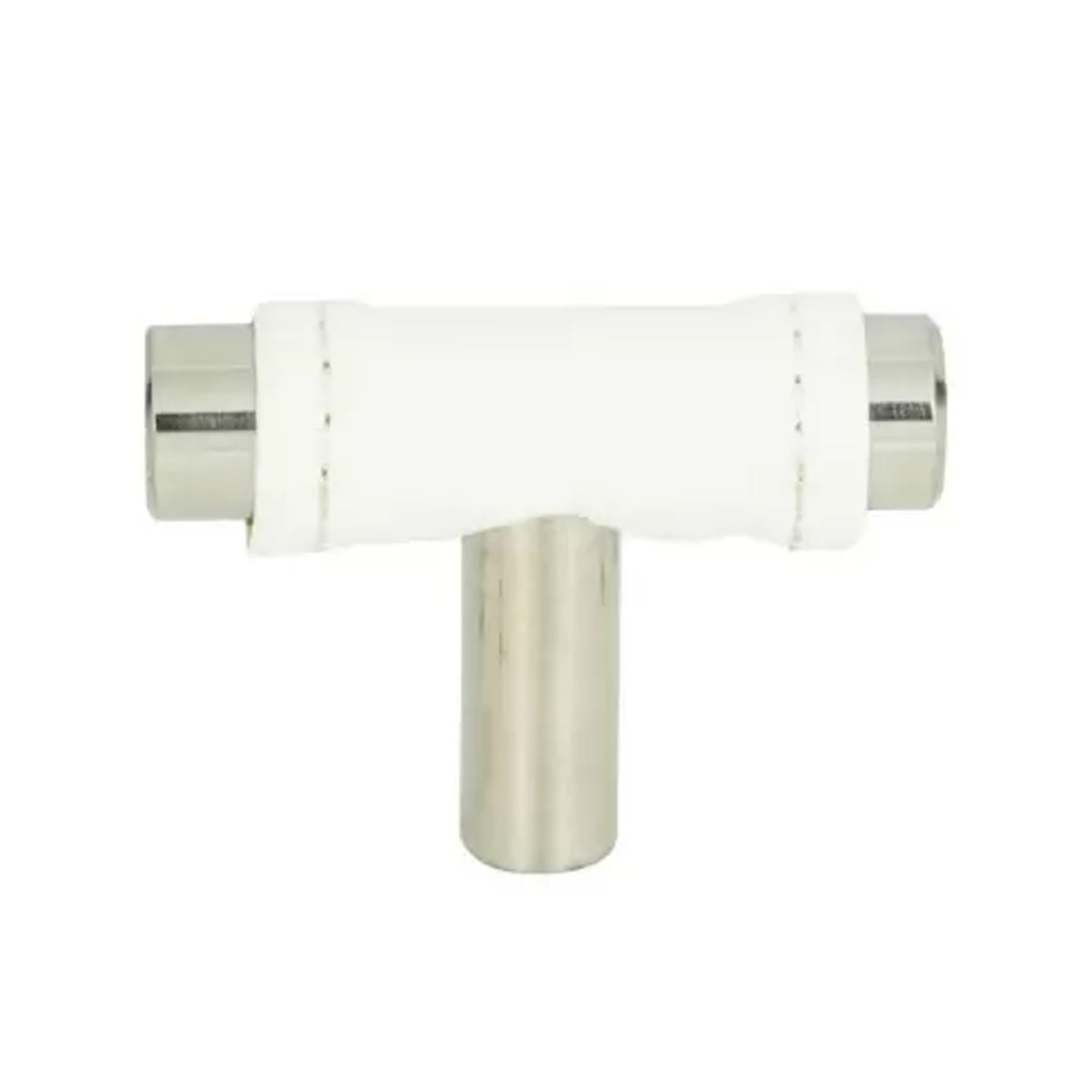 Atlas Zanzibar White Leather Knob