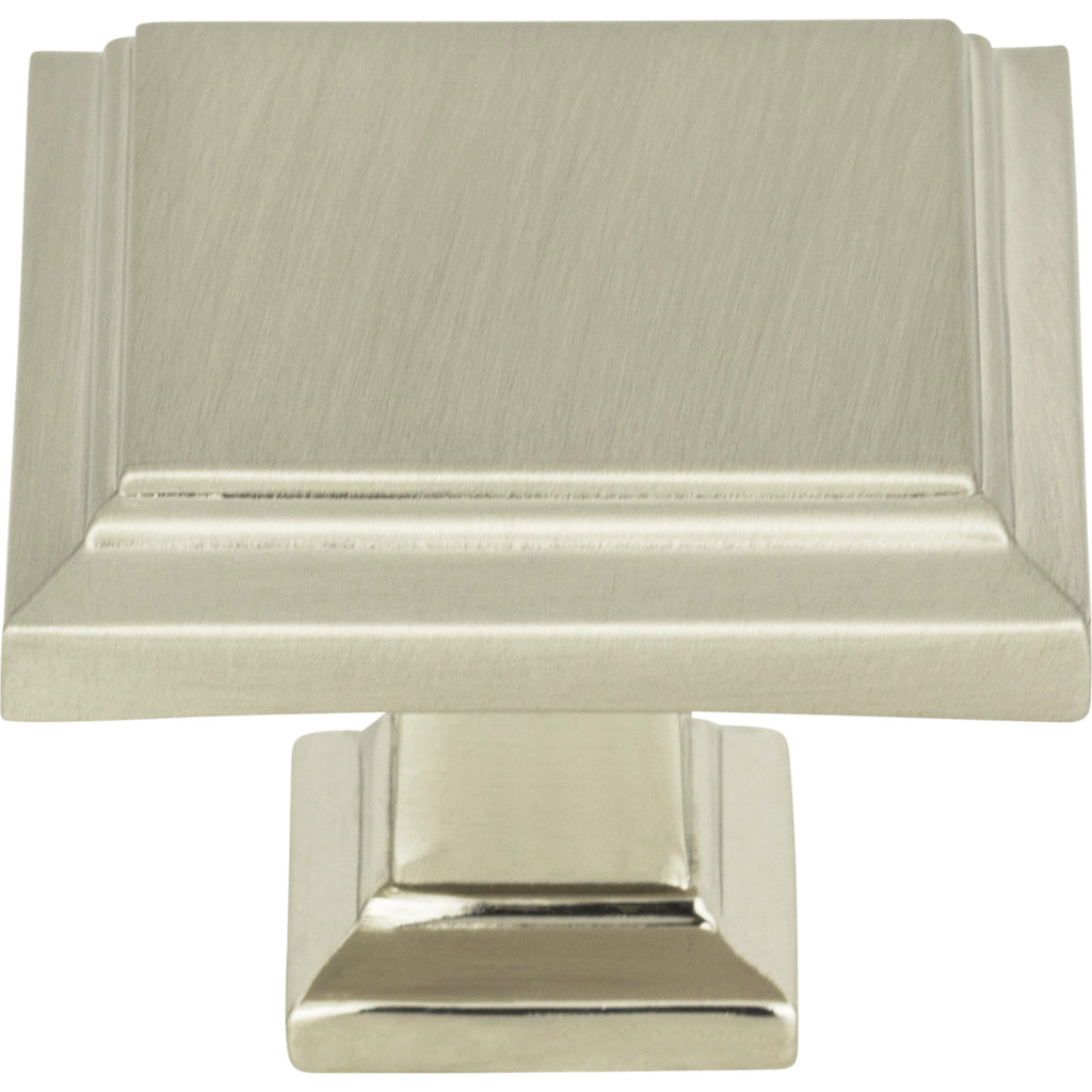 Sutton Place Square Knob by Atlas Brushed Nickel