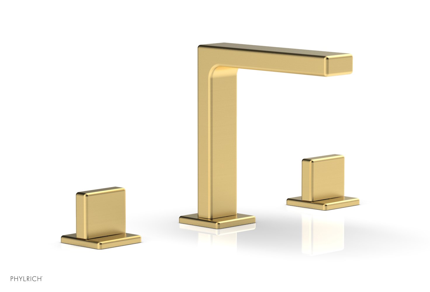 6-3/4" - Burnished Gold - MIX Widespread Faucet - Blade Handle Height 290-01 by Phylrich - New York Hardware