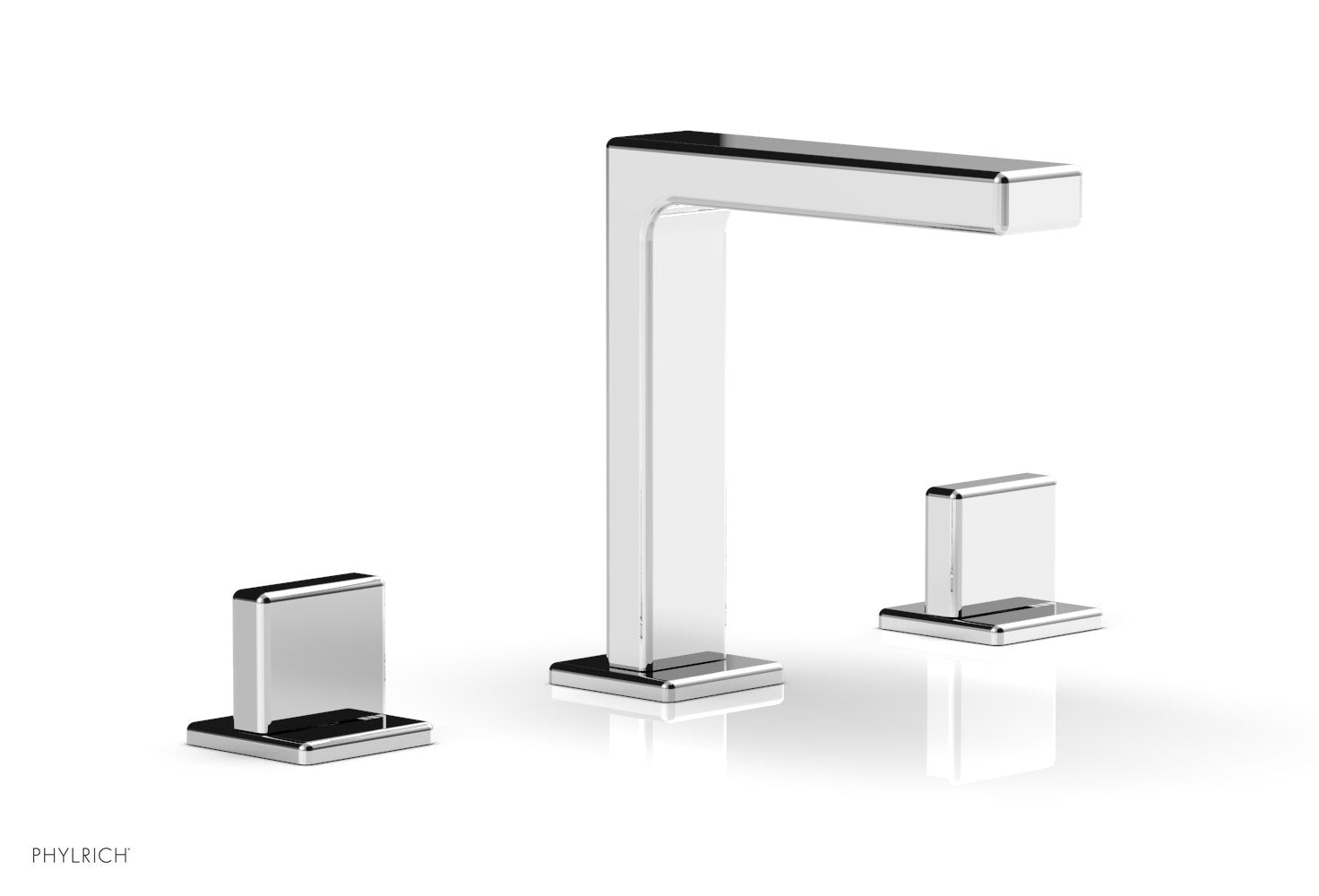 6-3/4" - Satin Brass - MIX Widespread Faucet - Blade Handle Height 290-01 by Phylrich - New York Hardware