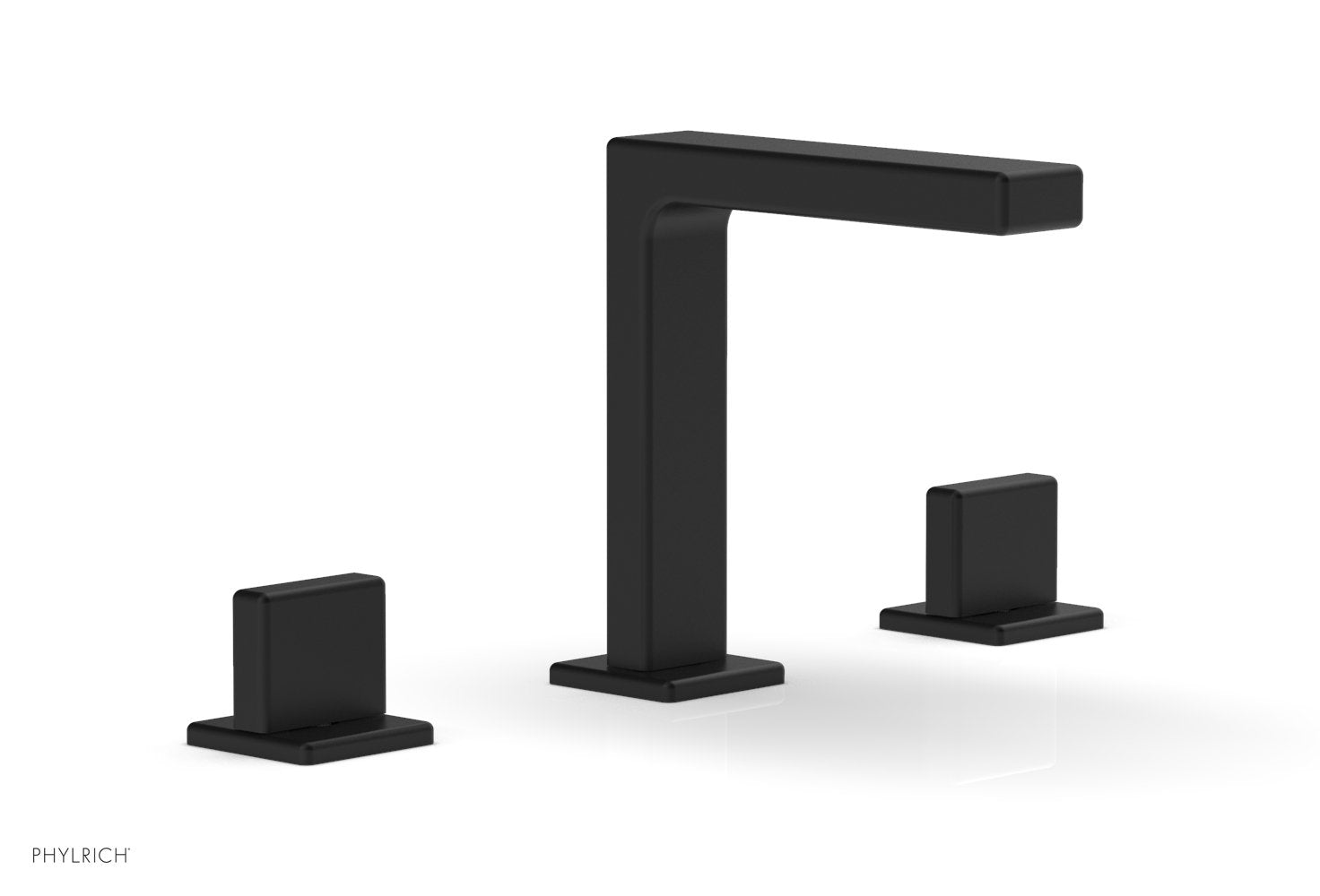 6-3/4" - Matte Black - MIX Widespread Faucet - Blade Handle Height 290-01 by Phylrich - New York Hardware