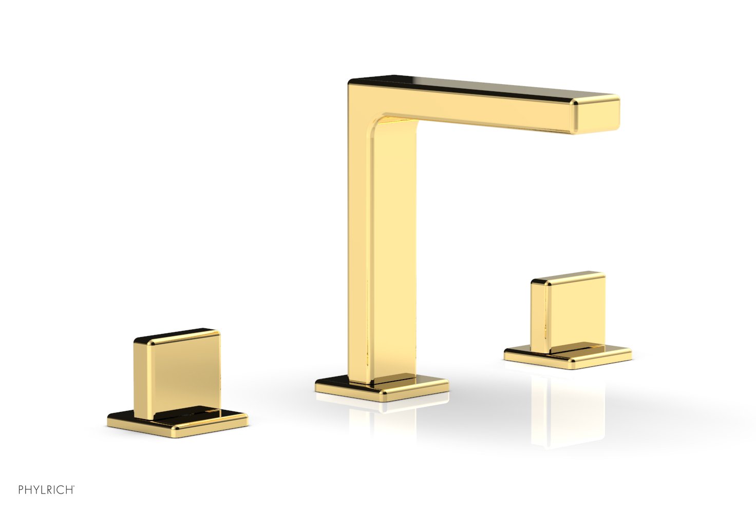 6-3/4" - Polished Gold - MIX Widespread Faucet - Blade Handle Height 290-01 by Phylrich - New York Hardware